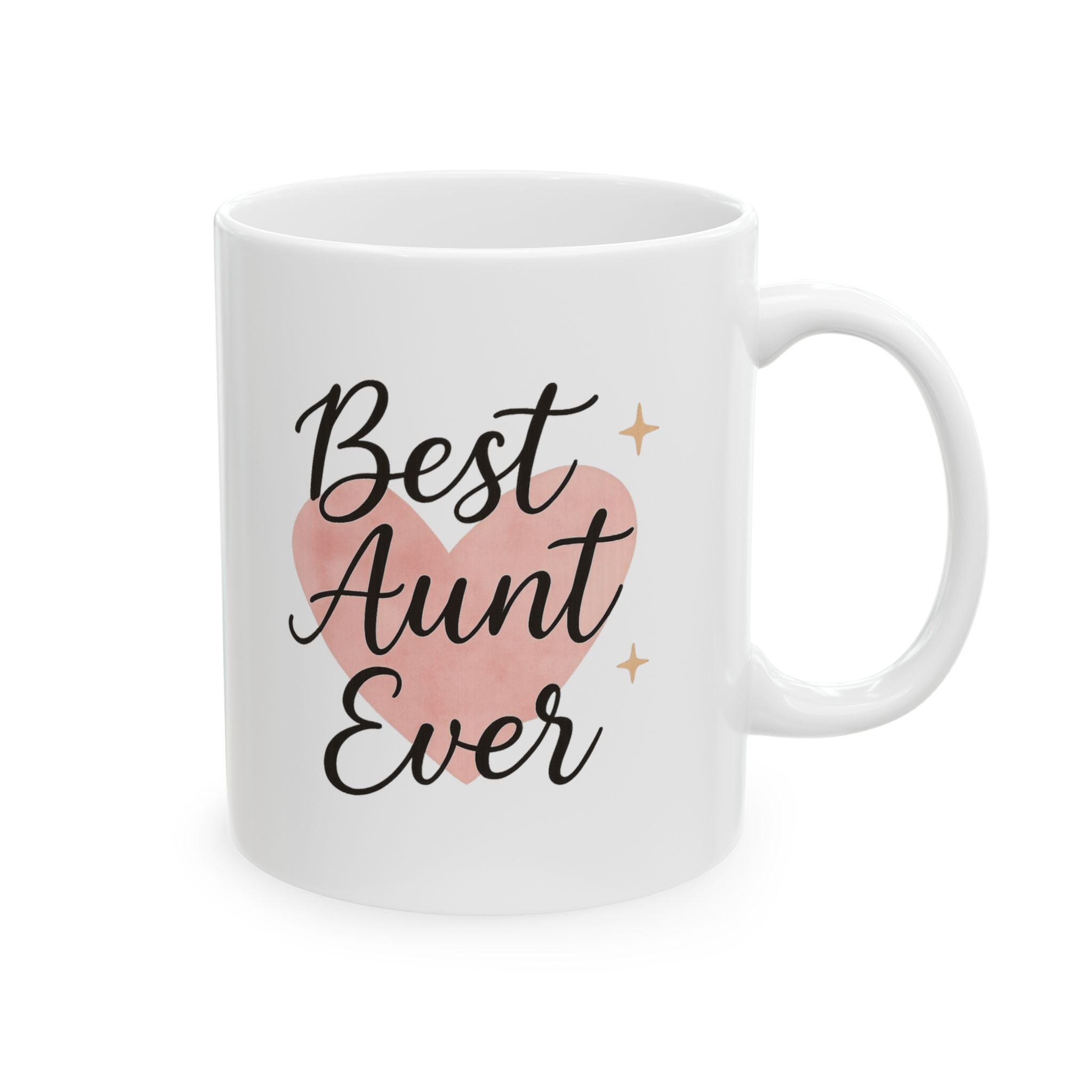 Best Aunt Ever Heart Coffee Mug | Unique Gift | Ceramic Mug