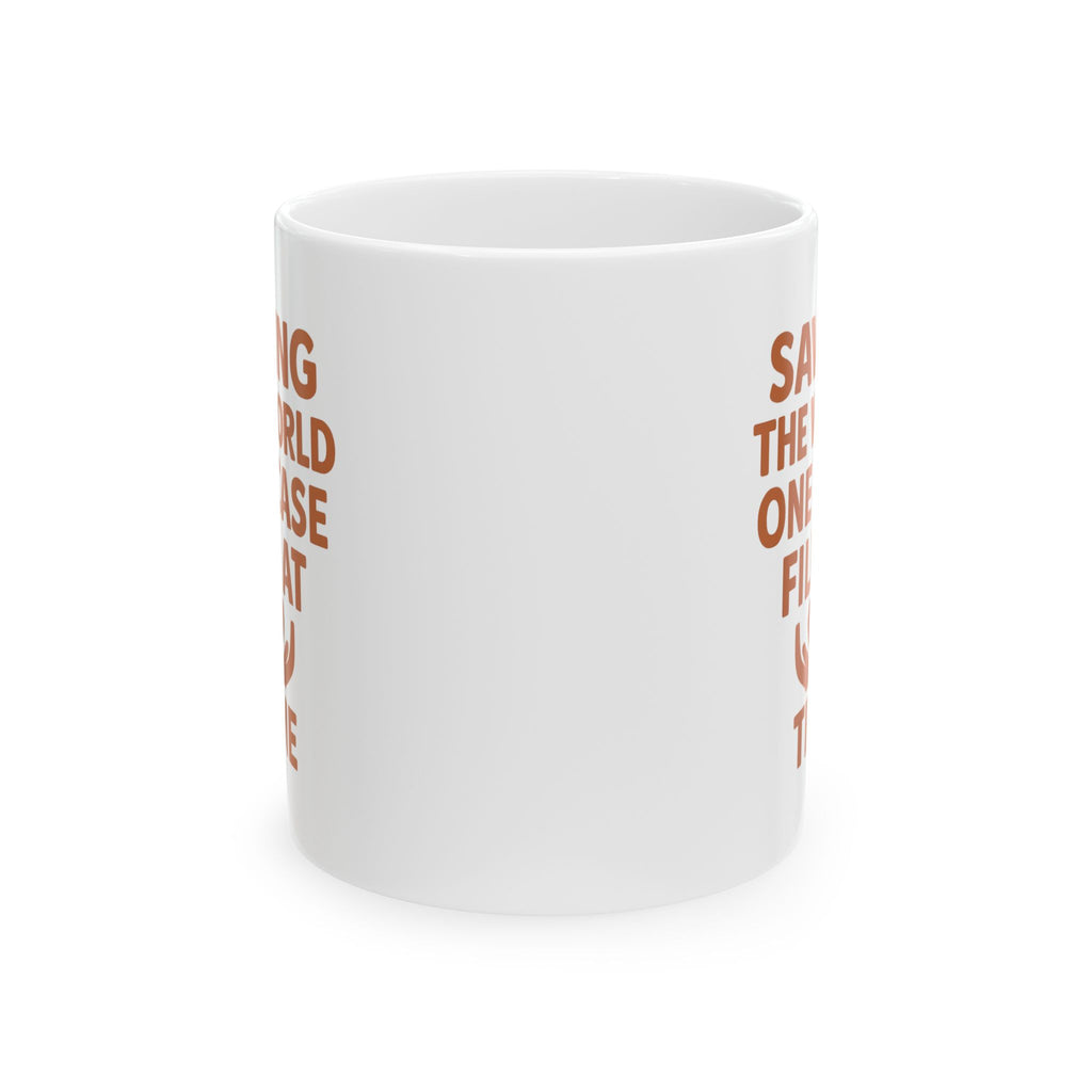 Social Worker Saving The World One Case File At A Time Coffee Mug | Unique Gift | Ceramic Mug