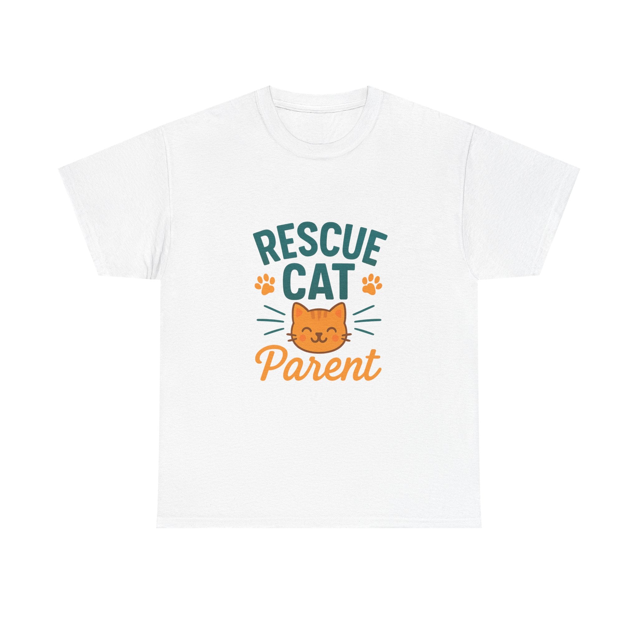 Saved By A Rescue Cat T-Shirt | Funny Rescue Pet Gift | Graphic Tee