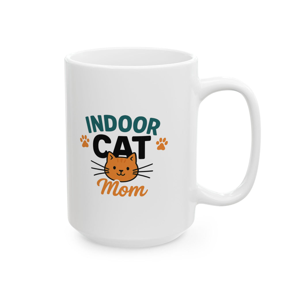 Indoor Cat Zero Drama Maximum Cuddles Coffee Mug | Cat Lover Gift | Ceramic Mug