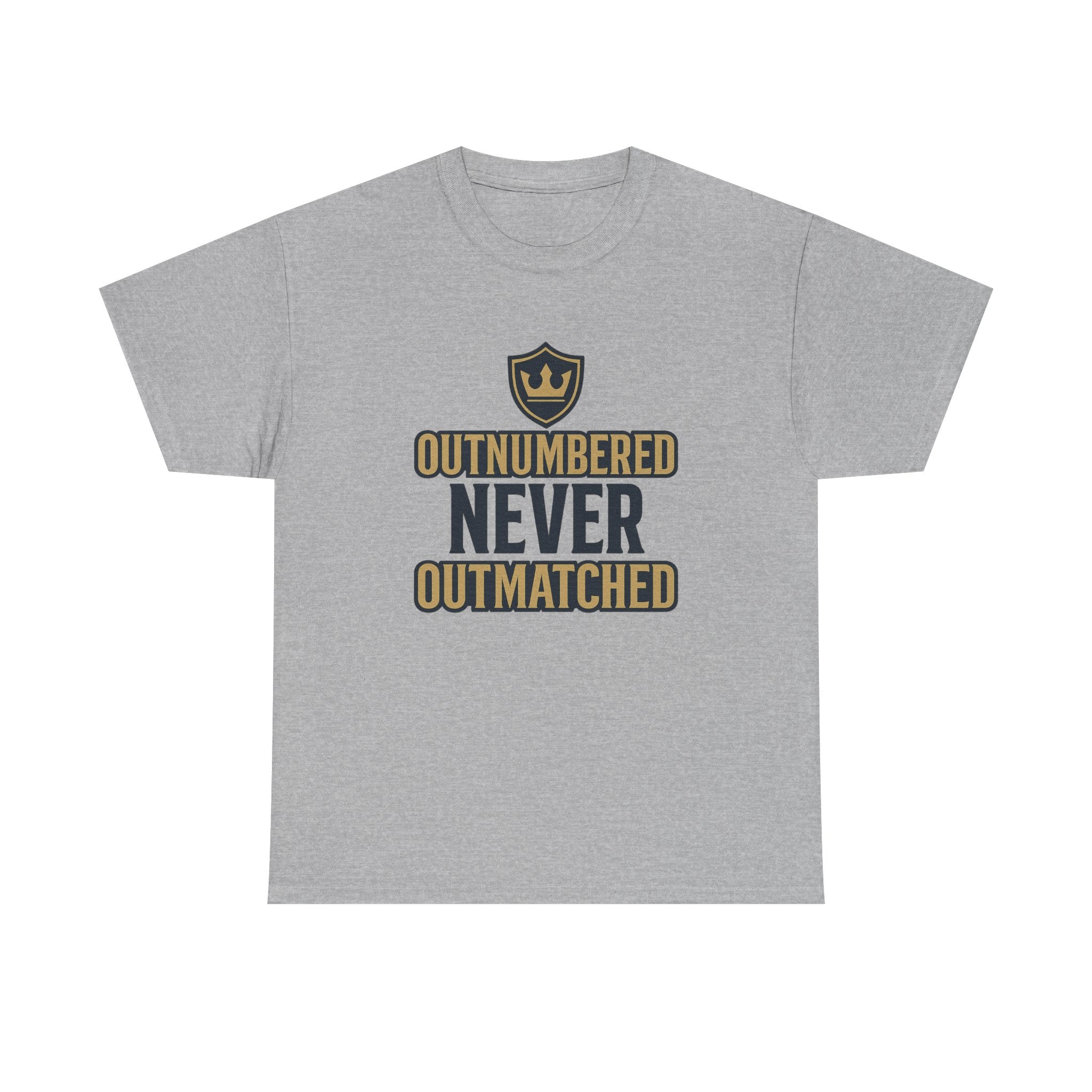 Dad of Girls Outnumbered Never Outmatched T-Shirt | Gift for Dad | Graphic Tee