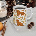 Vintage Dogs And Butterflies Full Wrap Coffee Mug | Dogs Gift | Ceramic Mug