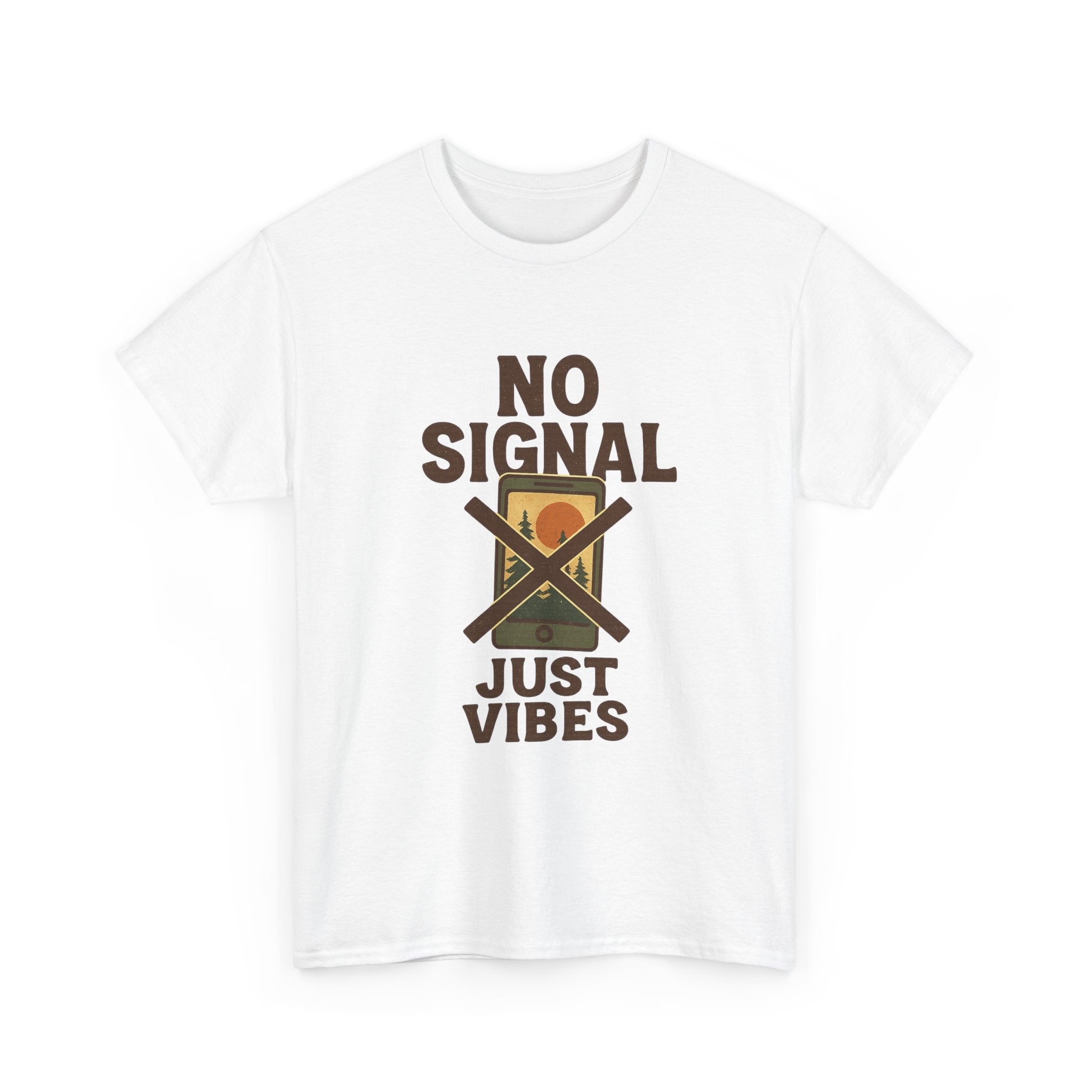 Off Grid Living No Signal Just Vibes T-Shirt | Unique Gift | Graphic Tee
