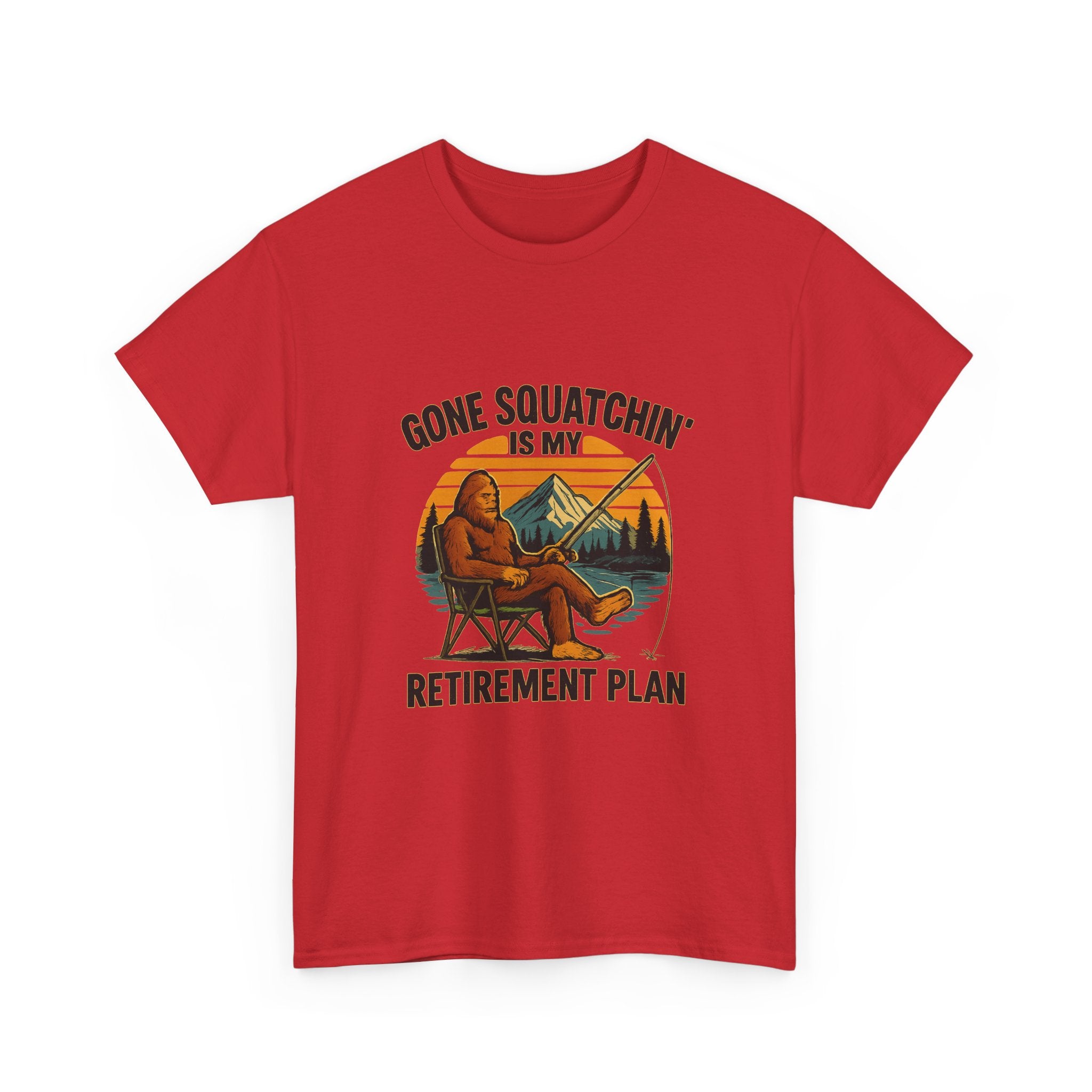 Gone Squatchin Retirement Plan T-Shirt | Unique Gift | Graphic Tee