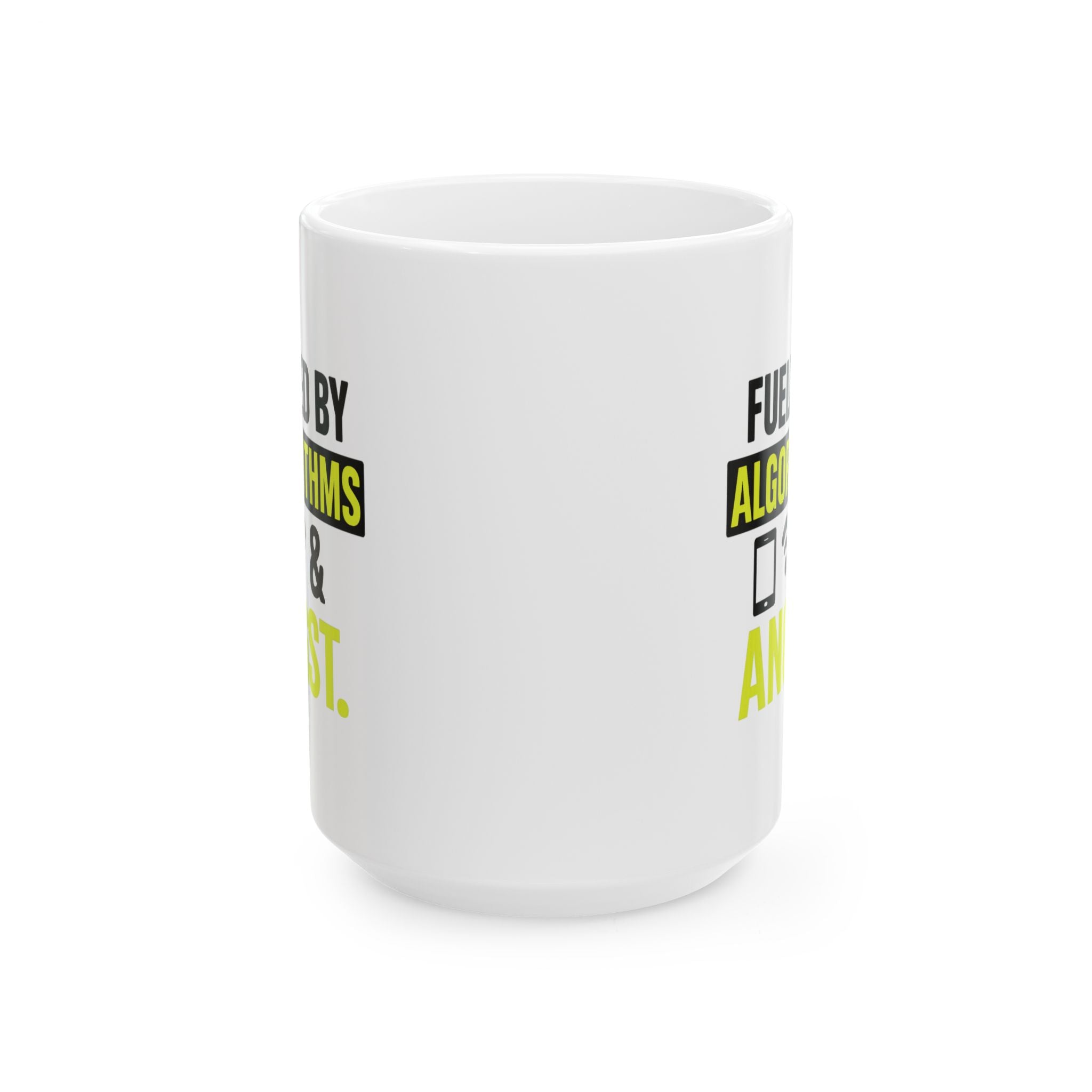 Content Creator Fueled By Algorithms And Angst Coffee Mug | Unique Gift | Ceramic Mug