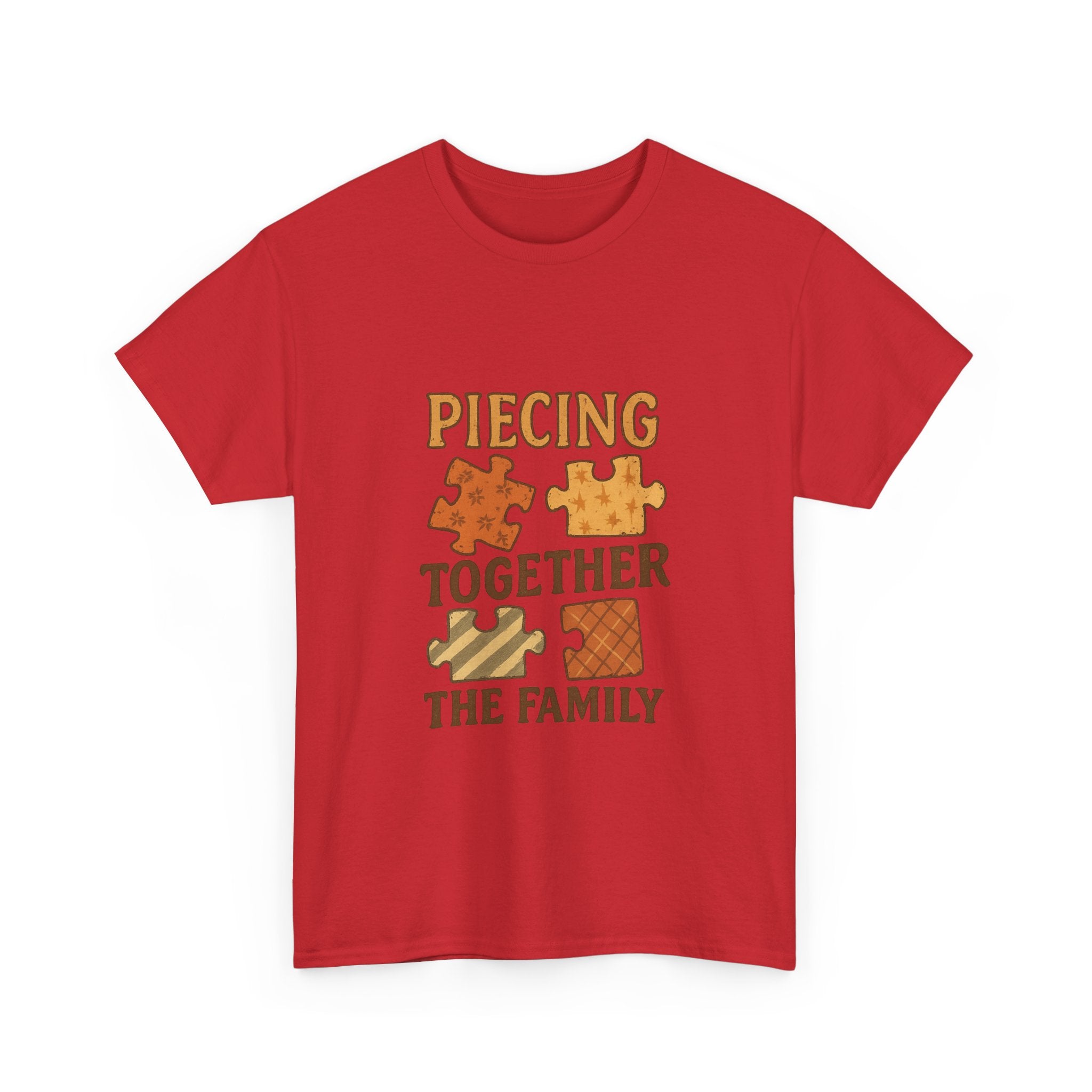 Quilting Grandma Piecing Together The Family T-Shirt | Gift for Grandma | Graphic Tee