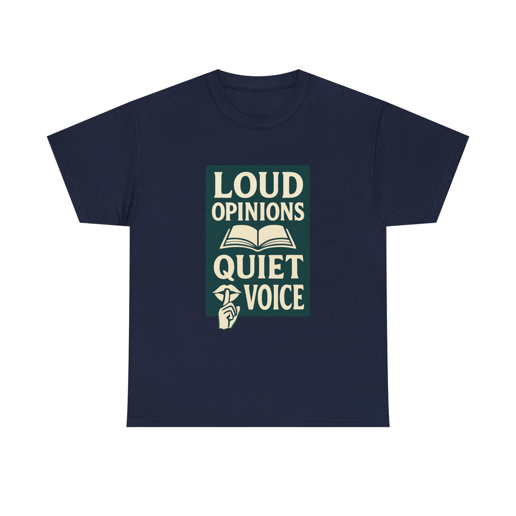 Librarian Loud Opinions Quiet Voice T-Shirt | Unique Gift | Graphic Tee