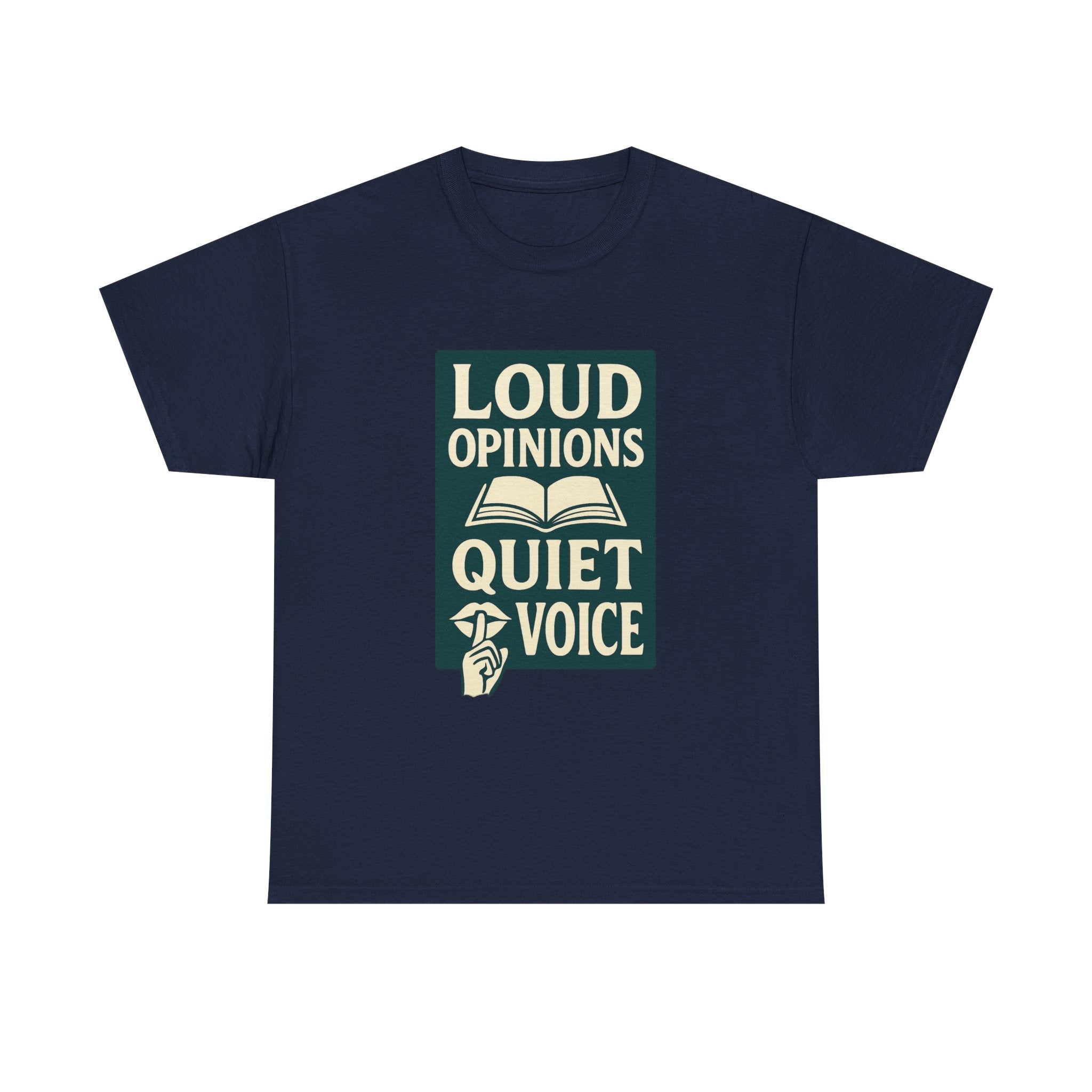 Librarian Loud Opinions Quiet Voice T-Shirt | Unique Gift | Graphic Tee