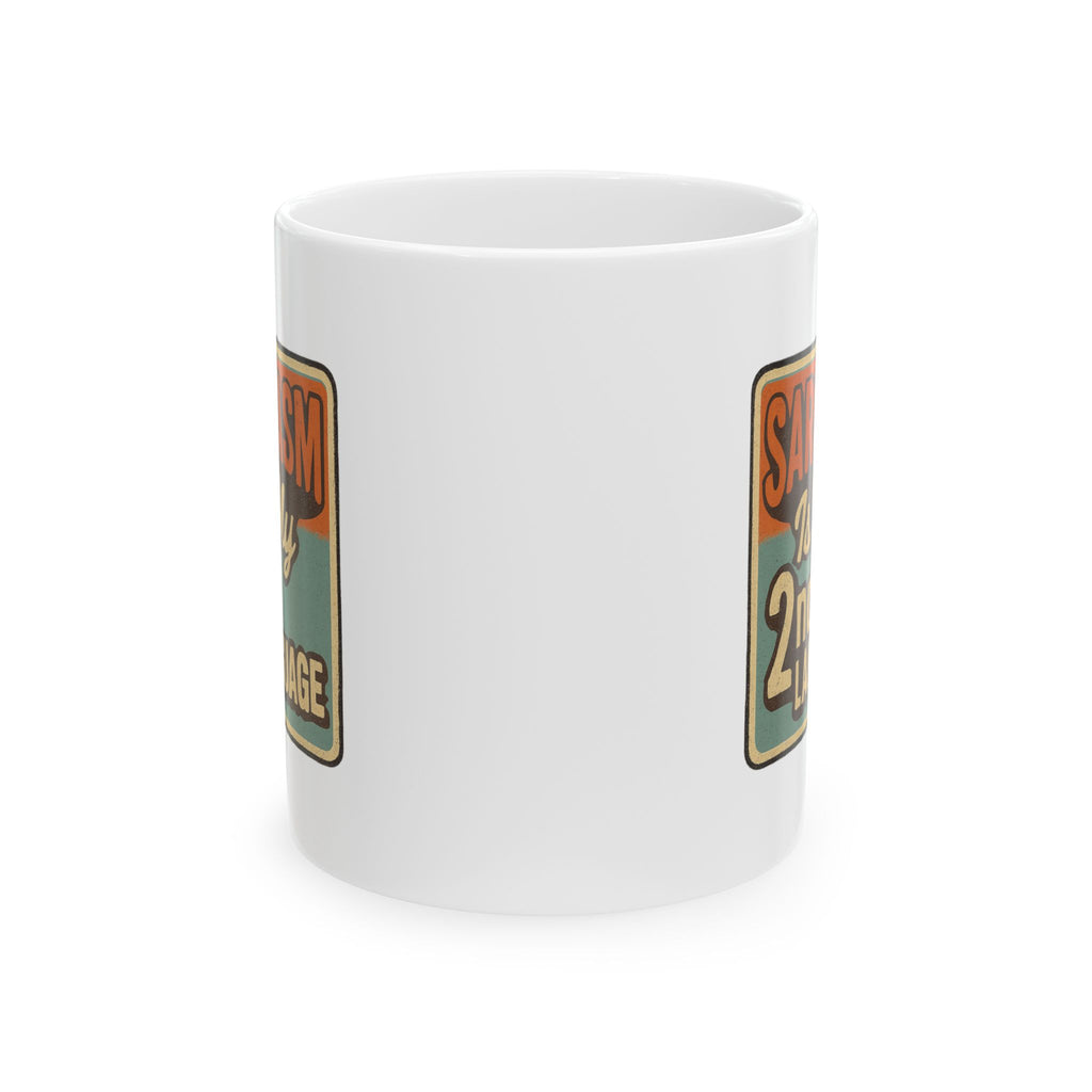 Fluent In Sarcasm And Coffee Coffee Mug | Funny Sarcastic Gift | Ceramic Mug
