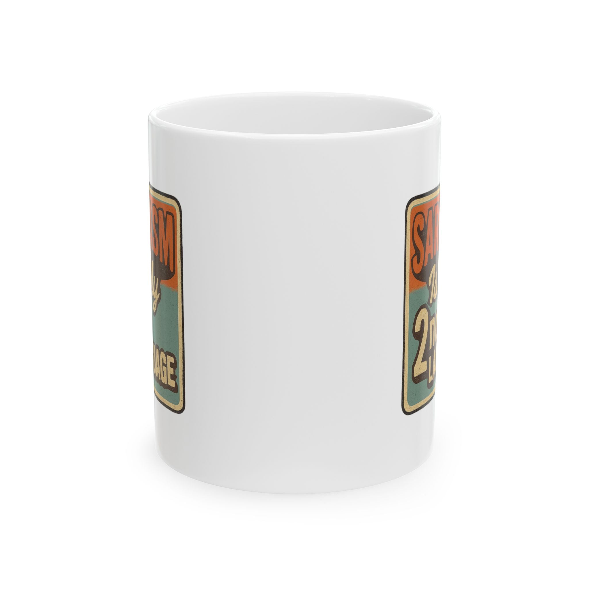 Fluent In Sarcasm And Coffee Coffee Mug | Funny Sarcastic Gift | Ceramic Mug