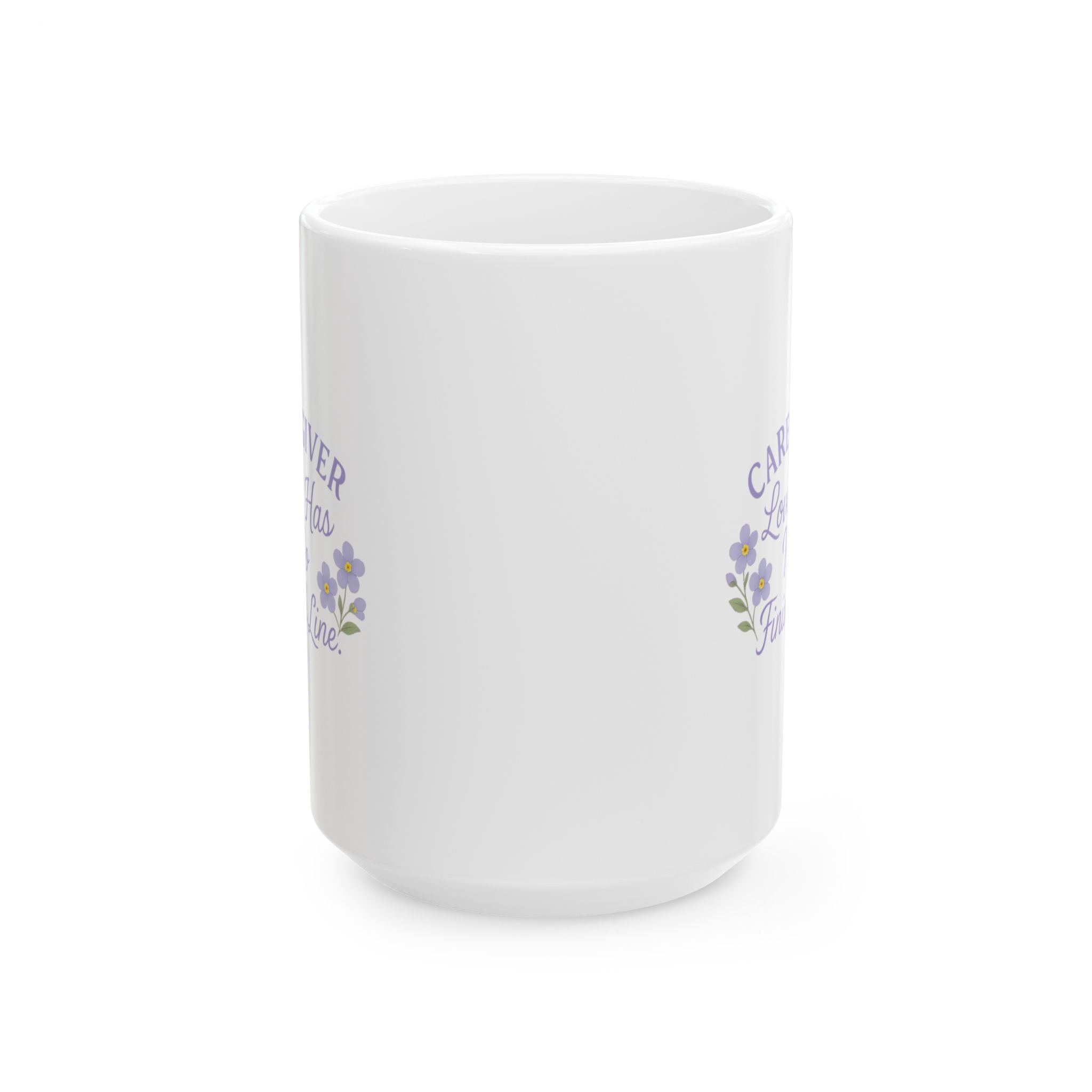 Alzheimers Caregiver Love Has No Finish Line Ceramic Mug