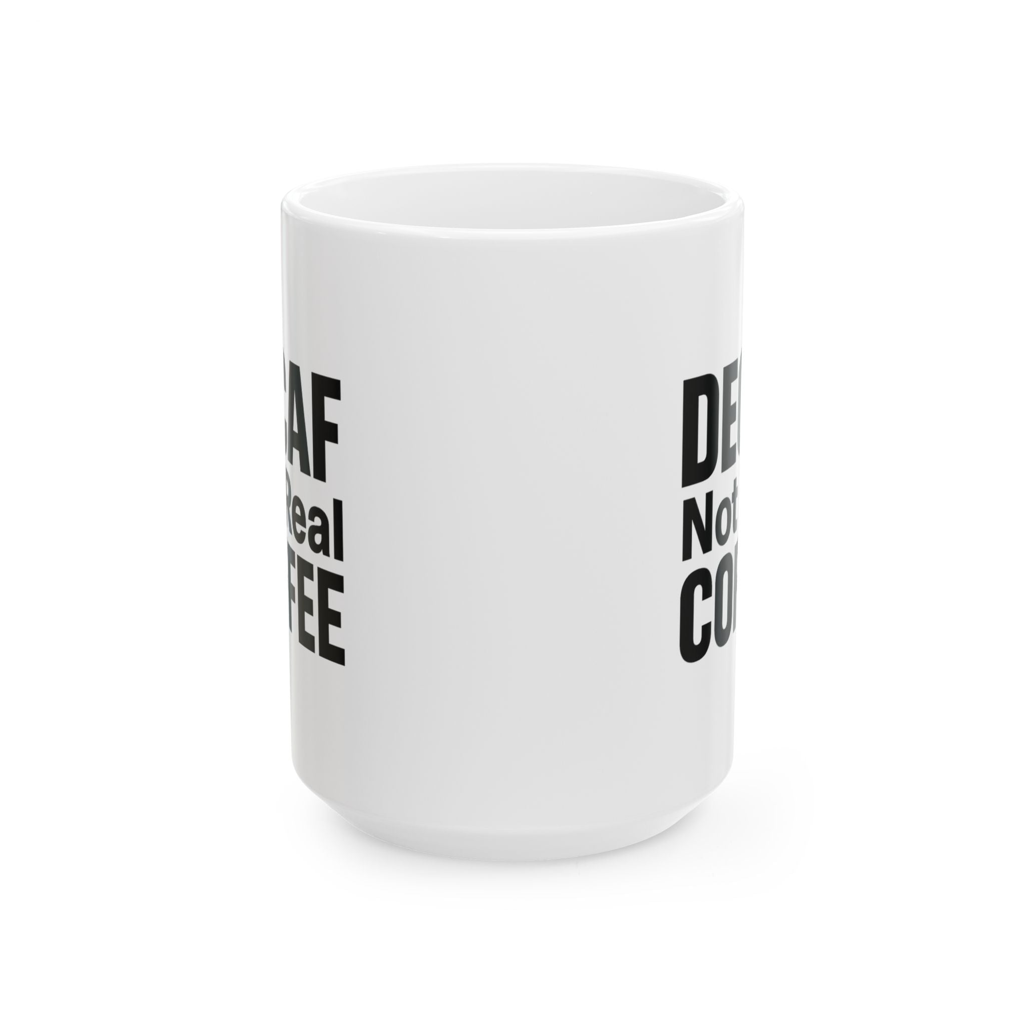 Real Coffee Only No Decaf Zone Coffee Mug | Funny Coffee Lover Gift | Ceramic Mug