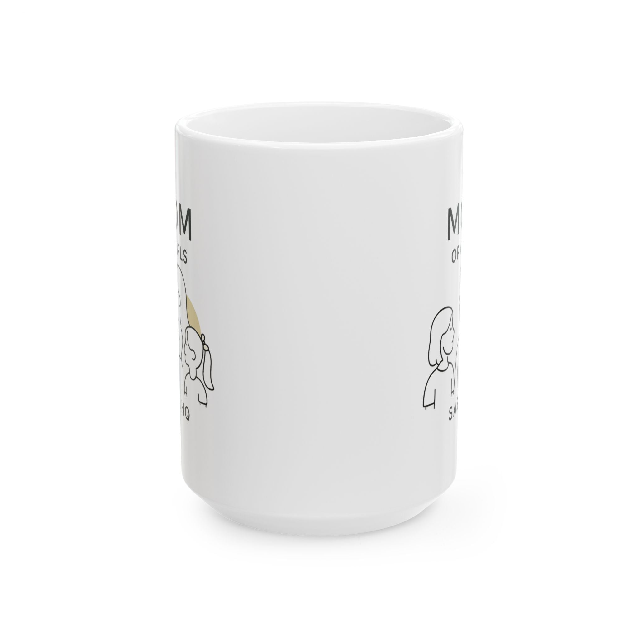 Mom Of Girls Glitter In My Coffee Coffee Mug | Girl Mom Humor | Ceramic Mug