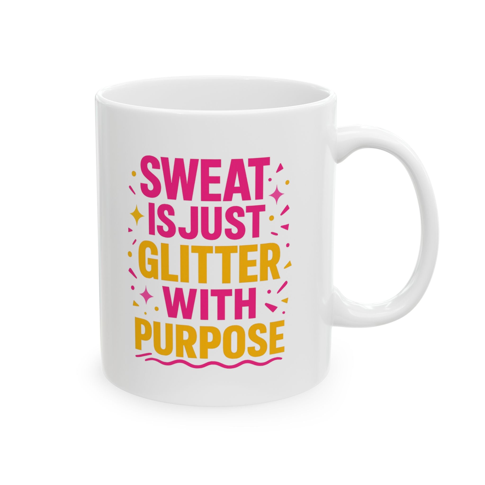 Zumba Instructor Sweat Is Just Glitter With Purpose Coffee Mug | Unique Gift | Ceramic Mug