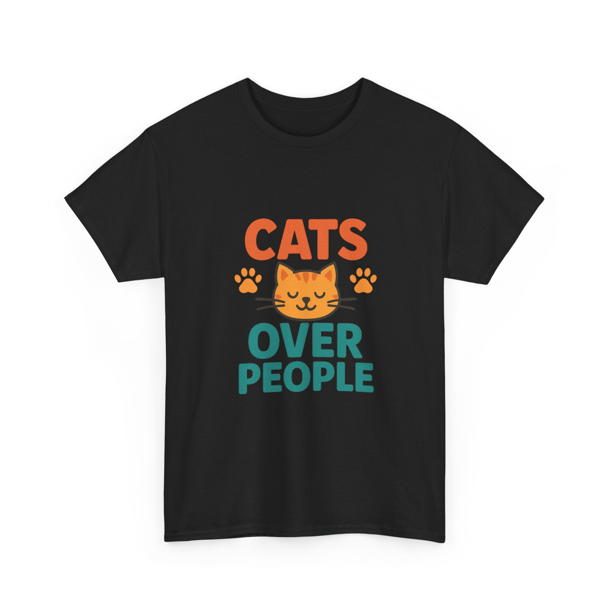Cats Over People Period T-Shirt | Cat Lover Humor | Graphic Tee