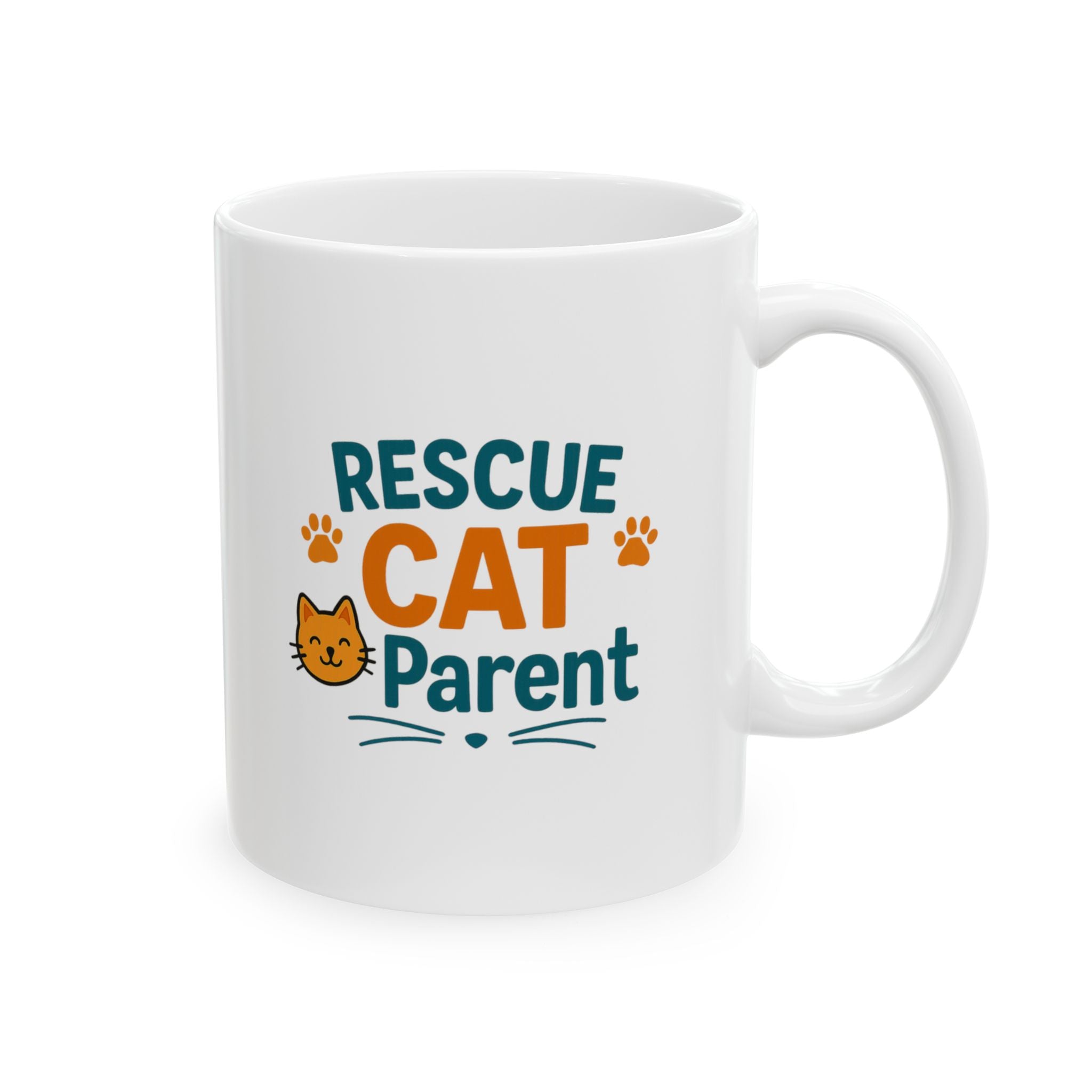 Rescue Cats Have The Best Personalities Coffee Mug | Cat Adoption Gift | Ceramic Mug