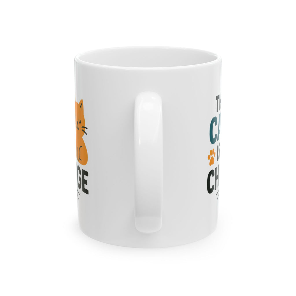 Boss Is The Cat Coffee Mug | Funny Pet Humor | Ceramic Mug