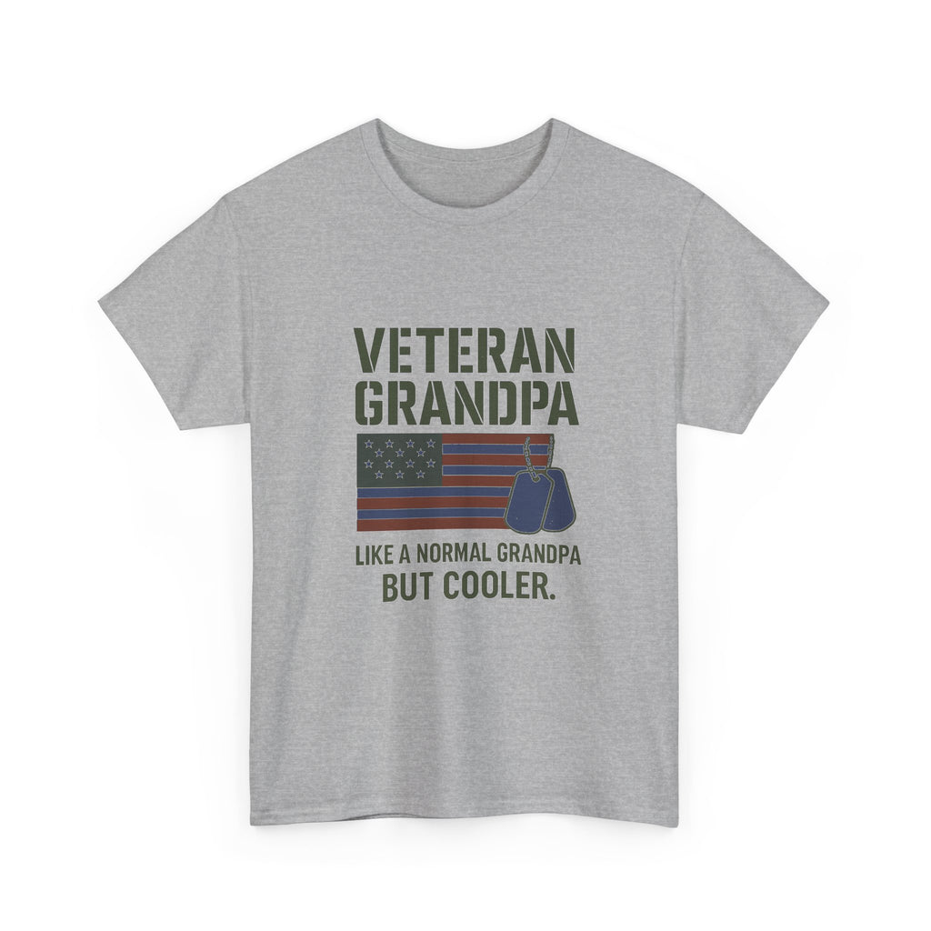 Veteran Grandpa Like A Normal Grandpa But Cooler T-Shirt | Gift for Grandpa | Graphic Tee