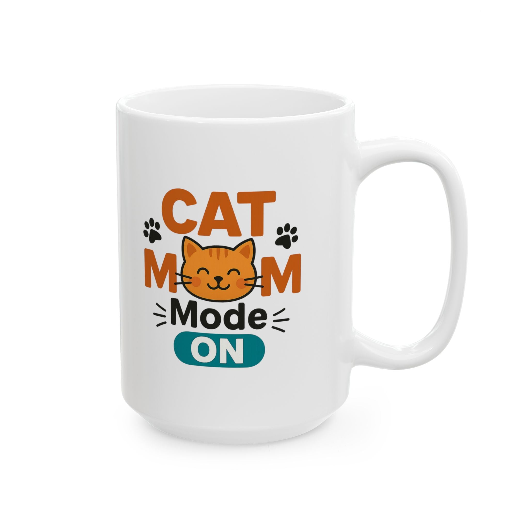 Cat Mom Mode On Coffee Mug | Funny Cat Gift | Ceramic Mug