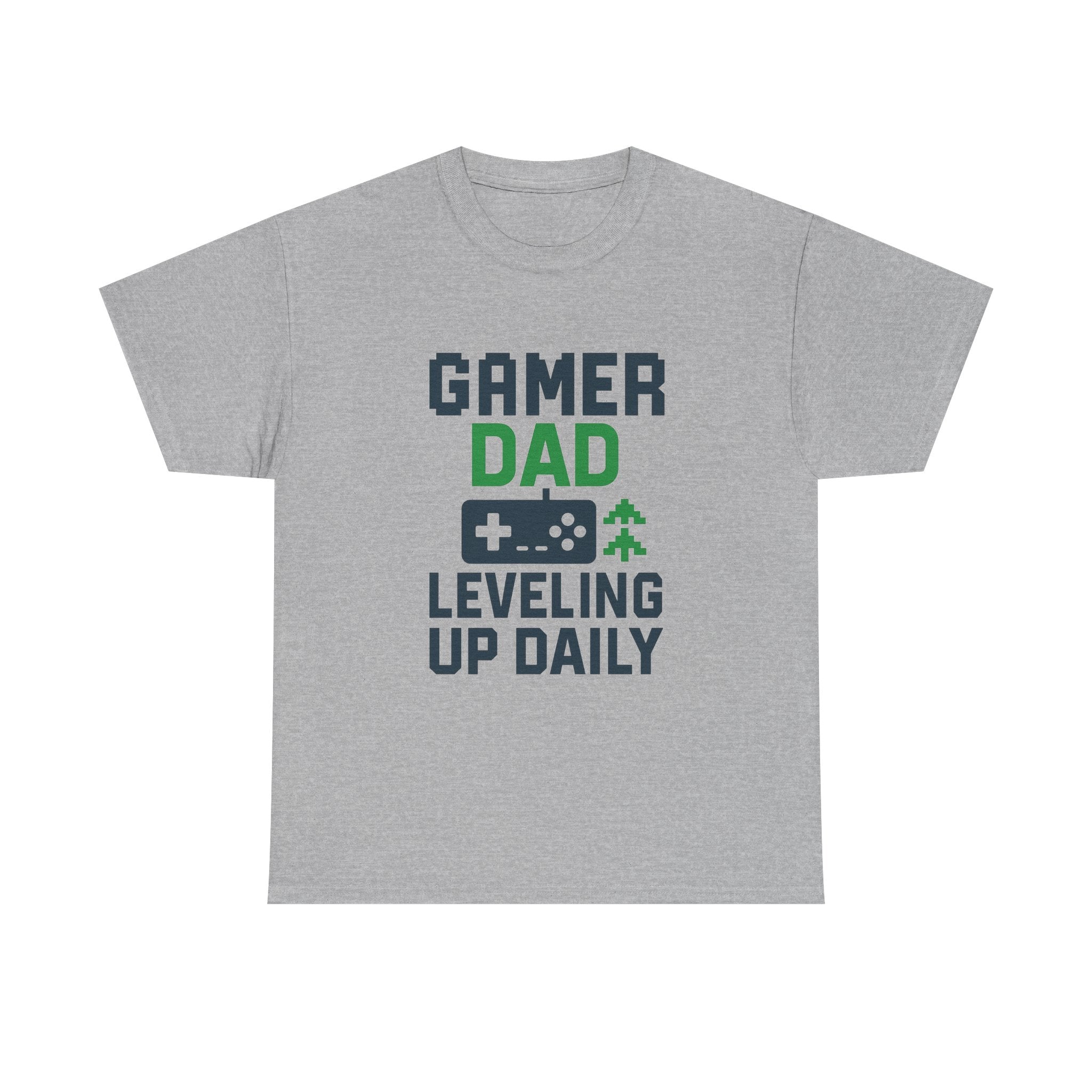 Gamer Dad Leveling Up Daily T-Shirt | Gift for Dad | Graphic Tee