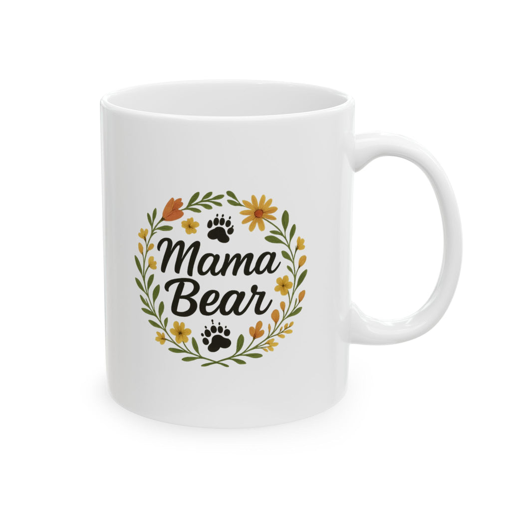 Mama Bear Floral Coffee Mug | Unique Gift | Ceramic Mug