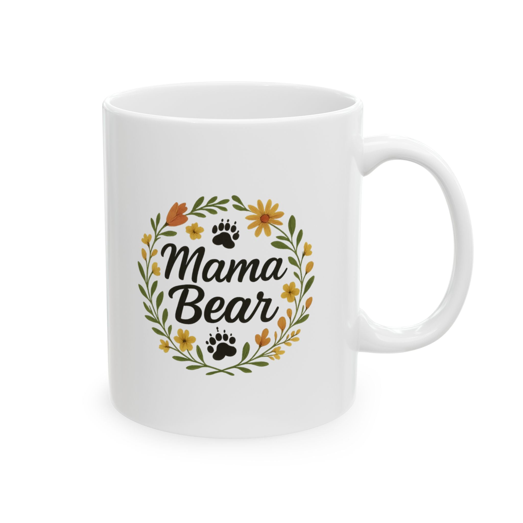 Mama Bear Floral Coffee Mug | Unique Gift | Ceramic Mug