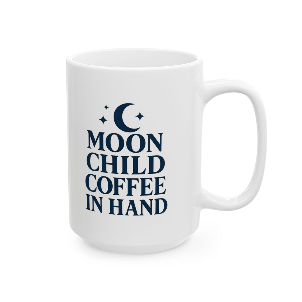 Stargazer Moon Child Coffee In Hand Coffee Mug | Coffee Lover Gift | Ceramic Mug