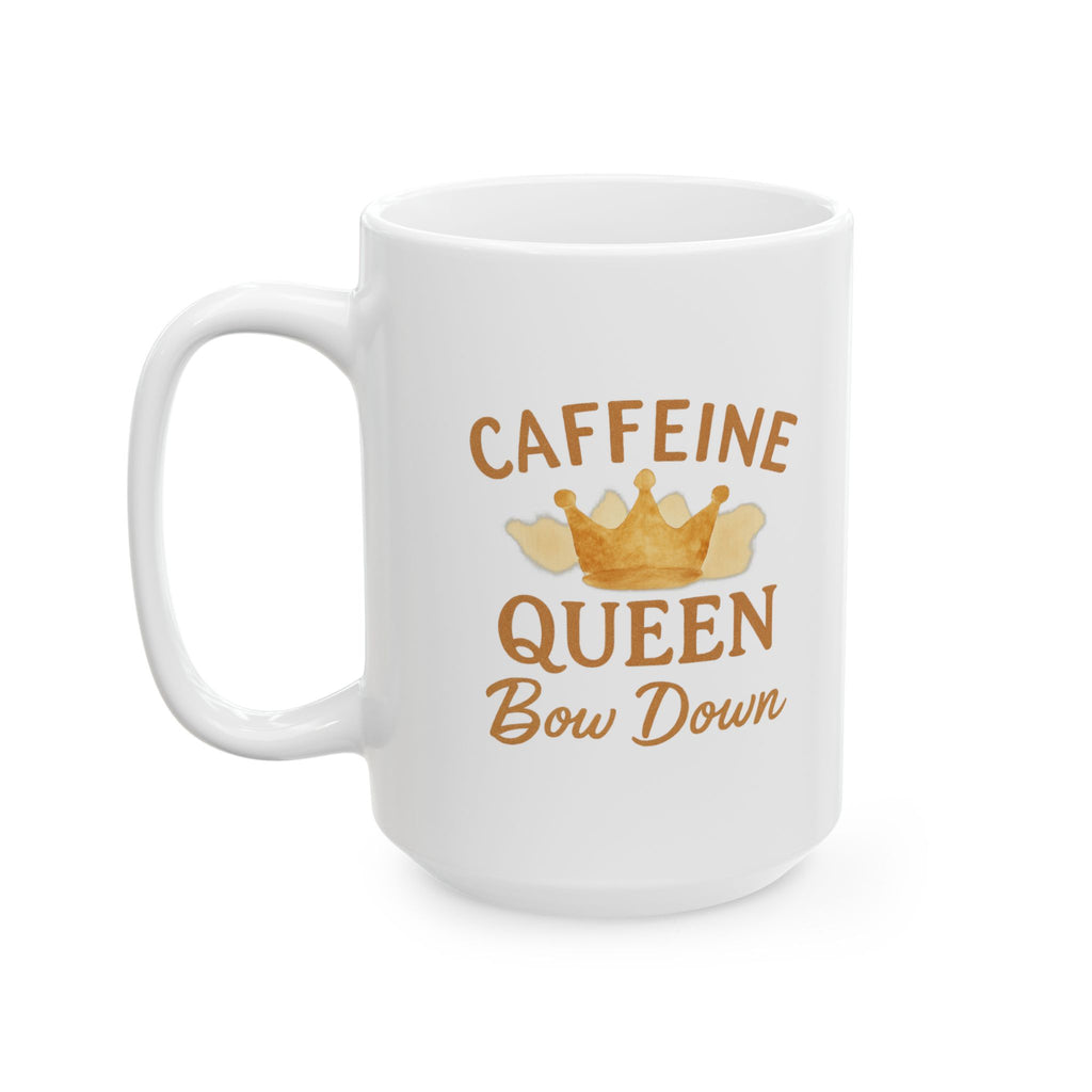 Born To Be Caffeine Queen Coffee Mug | Coffee Lover Gift | Ceramic Mug