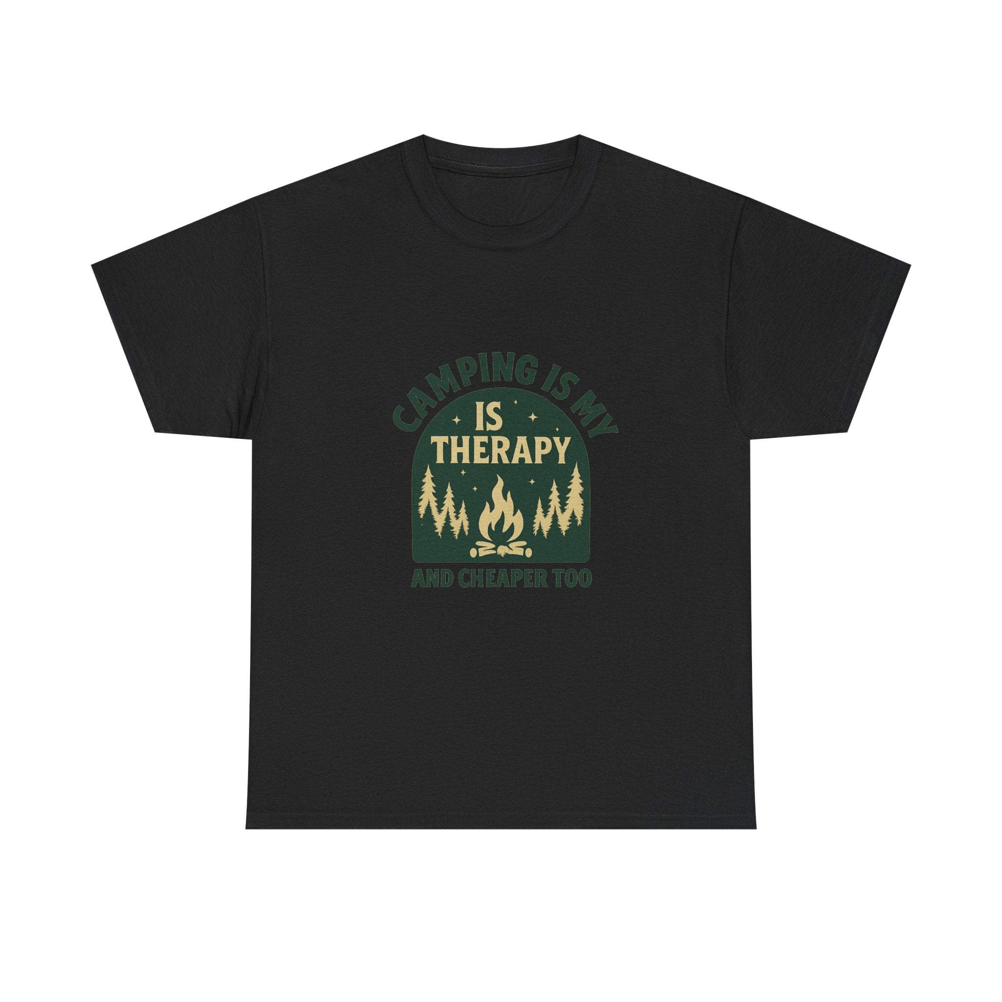 Camping Is My Therapy And Cheaper Too T-Shirt | Unique Gift | Graphic Tee