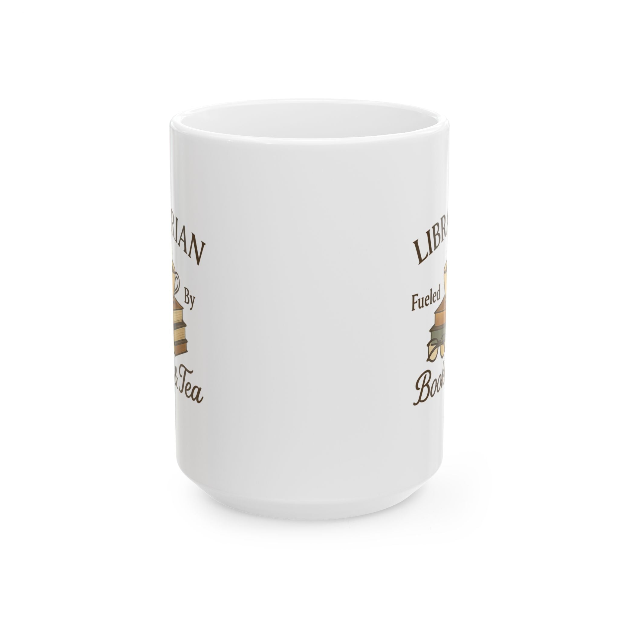 Librarian Fueled By Books And Tea Coffee Mug | Unique Gift | Ceramic Mug