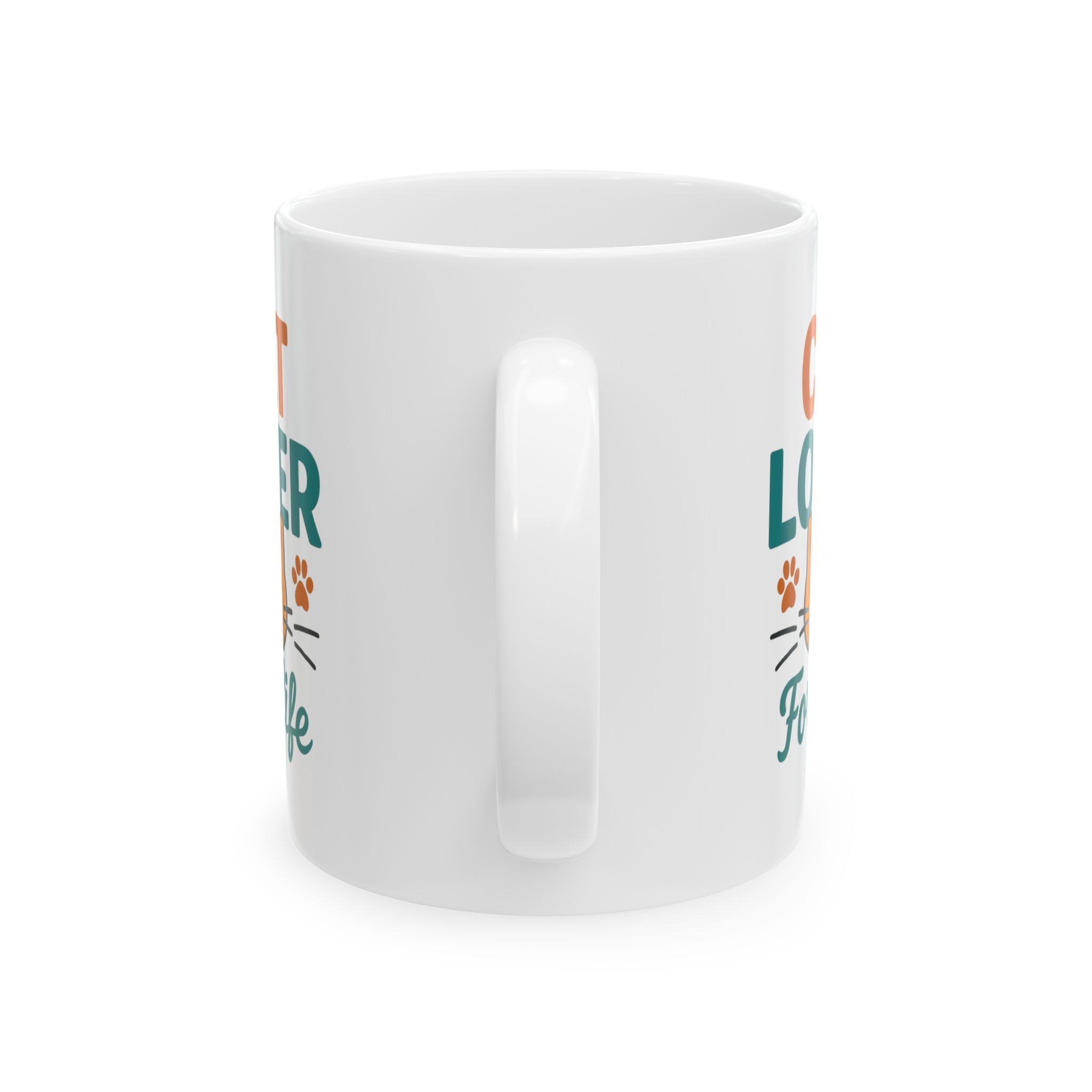Cat Lover Powered By Caffeine And Purrs Coffee Mug | Gift For Her | Ceramic Mug