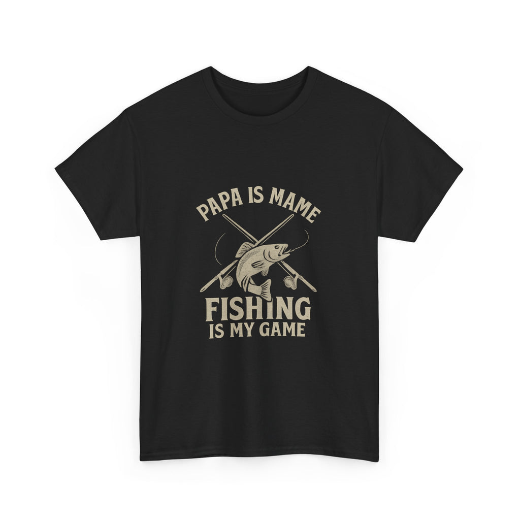 Papa Is My Name Fishing Is My Game T-Shirt | Fishing Lover Gift | Graphic Tee