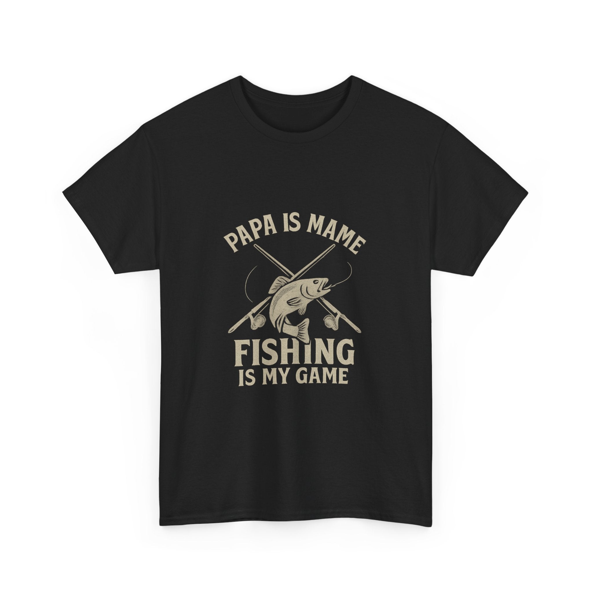 Papa Is My Name Fishing Is My Game T-Shirt | Fishing Lover Gift | Graphic Tee