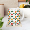 Tulip Row Coffee Mug | Unique Gift | Ceramic Mug