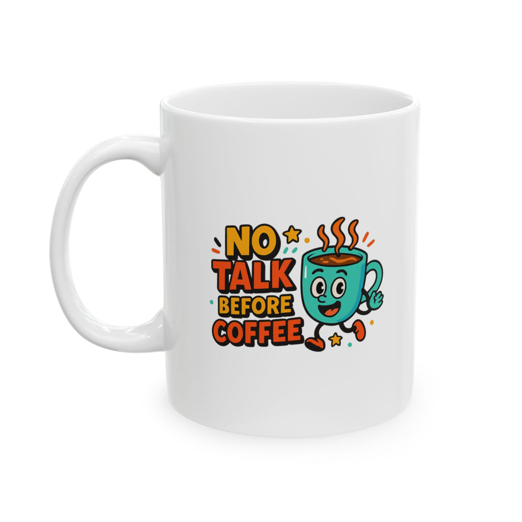Pre Coffee Conversation Risk At Own Risk Coffee Mug | Funny Coffee Gift | Ceramic Mug