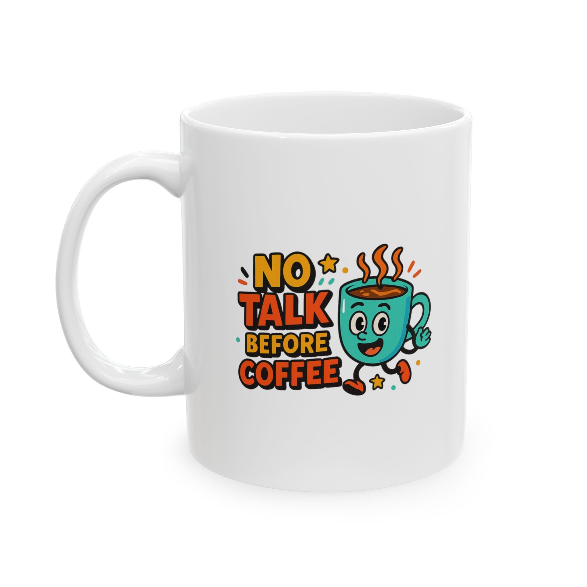 Pre Coffee Conversation Risk At Own Risk Coffee Mug | Funny Coffee Gift | Ceramic Mug