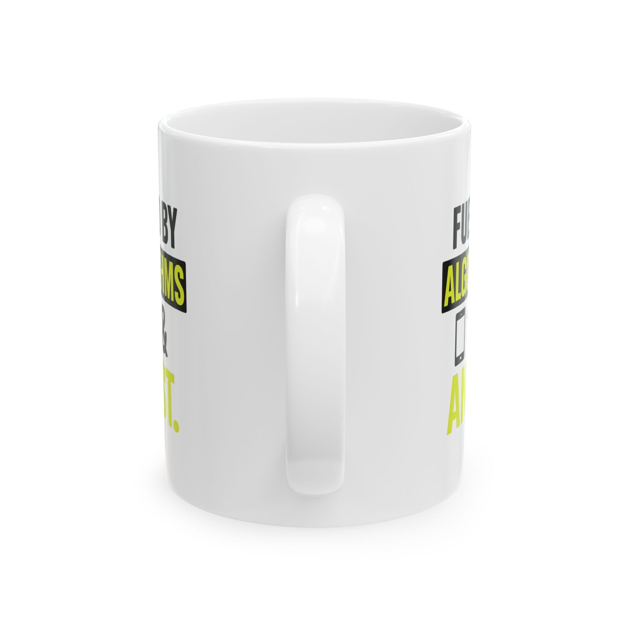 Content Creator Fueled By Algorithms And Angst Coffee Mug | Unique Gift | Ceramic Mug