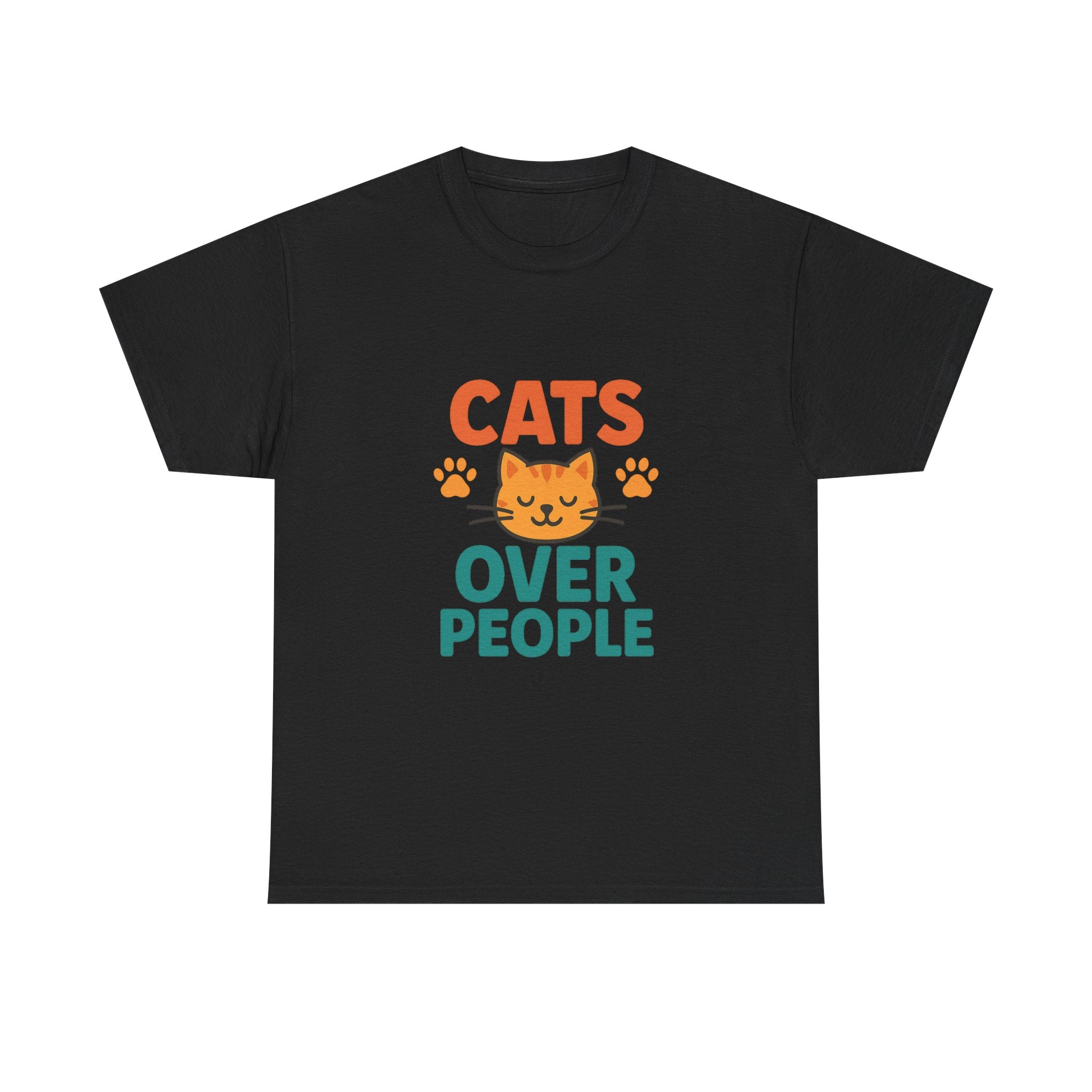Cats Over People Period T-Shirt | Cat Lover Humor | Graphic Tee
