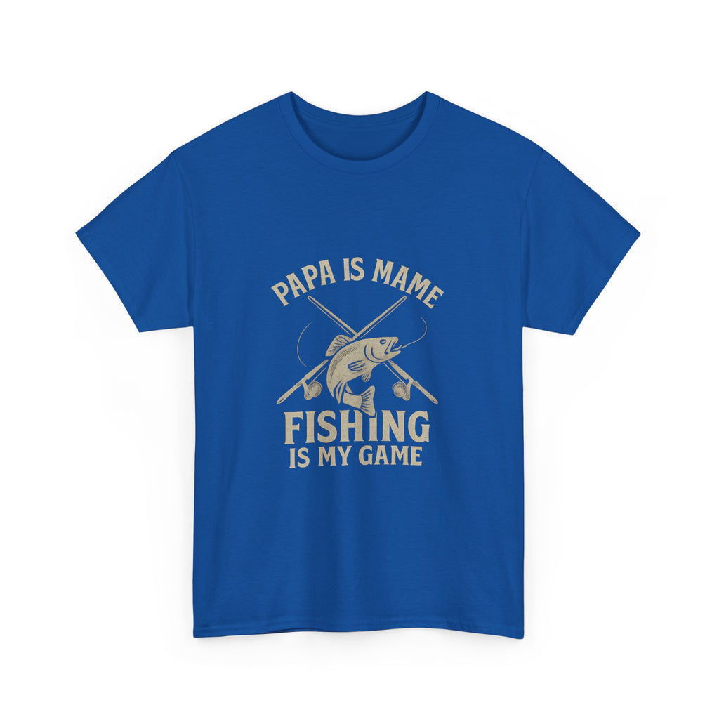 Papa Is My Name Fishing Is My Game T-Shirt | Fishing Lover Gift | Graphic Tee