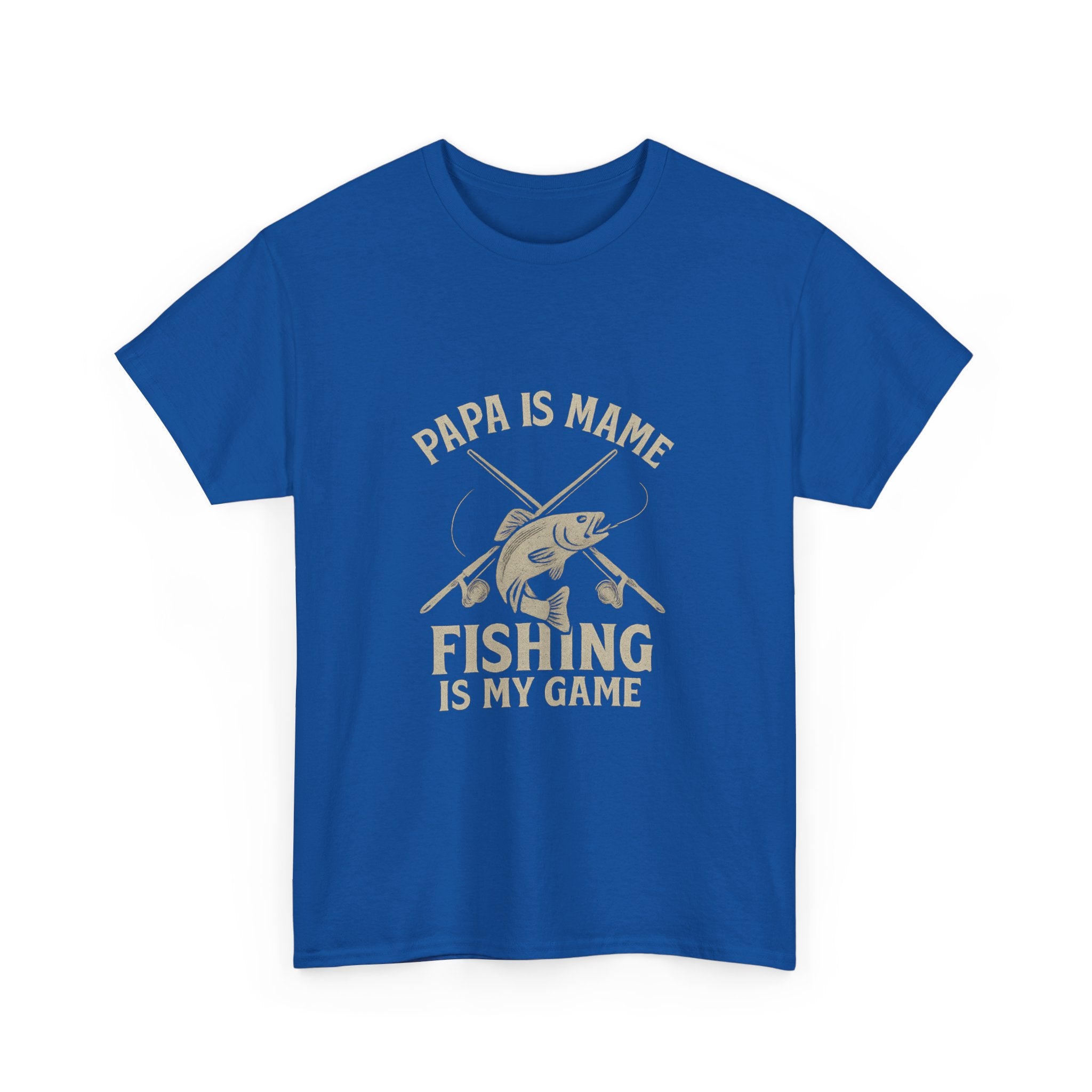 Papa Is My Name Fishing Is My Game T-Shirt | Fishing Lover Gift | Graphic Tee