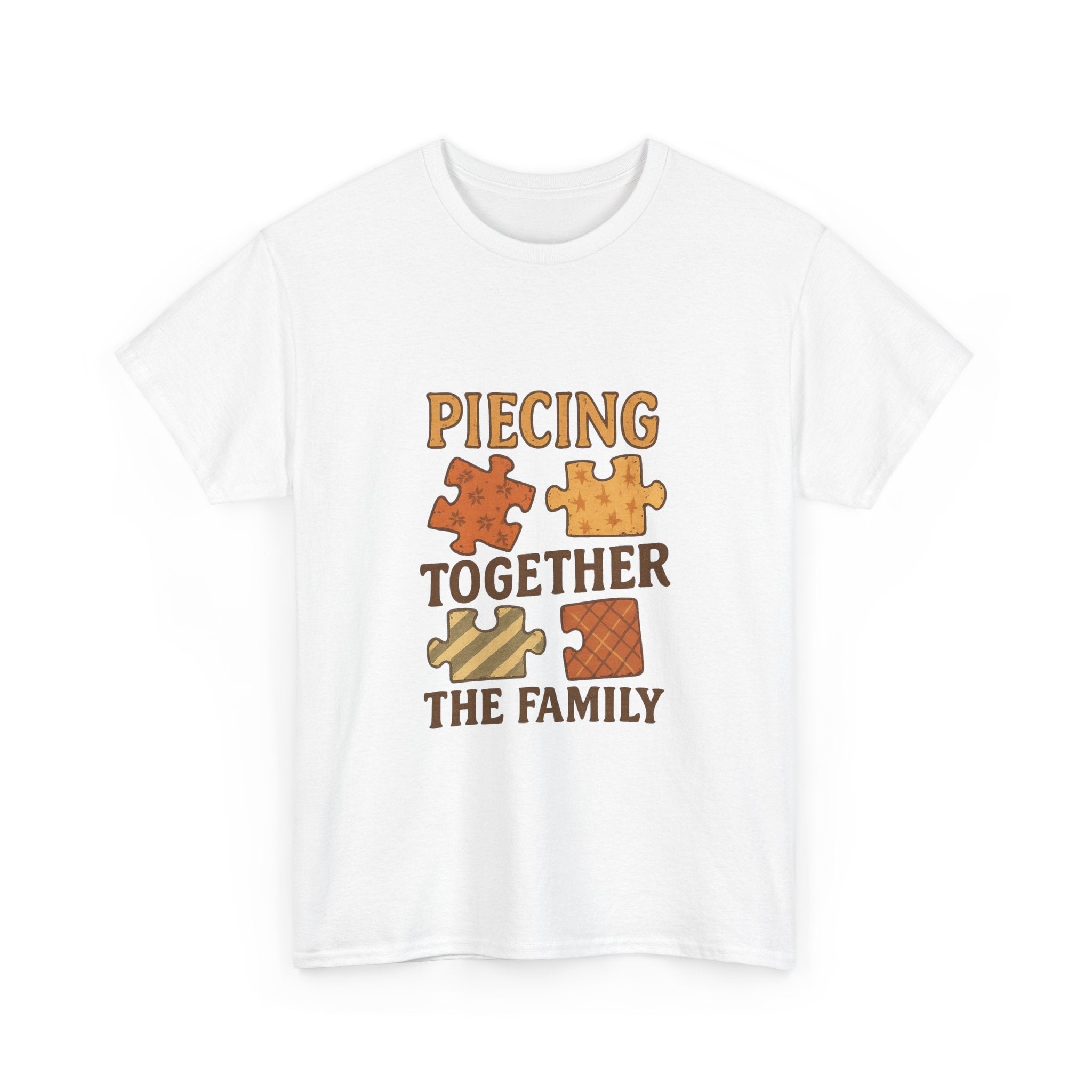 Quilting Grandma Piecing Together The Family T-Shirt | Gift for Grandma | Graphic Tee