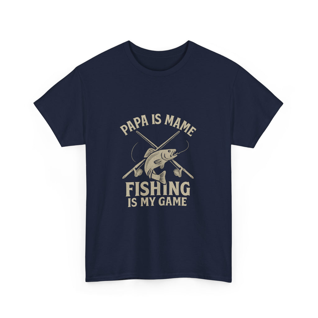 Papa Is My Name Fishing Is My Game T-Shirt | Fishing Lover Gift | Graphic Tee