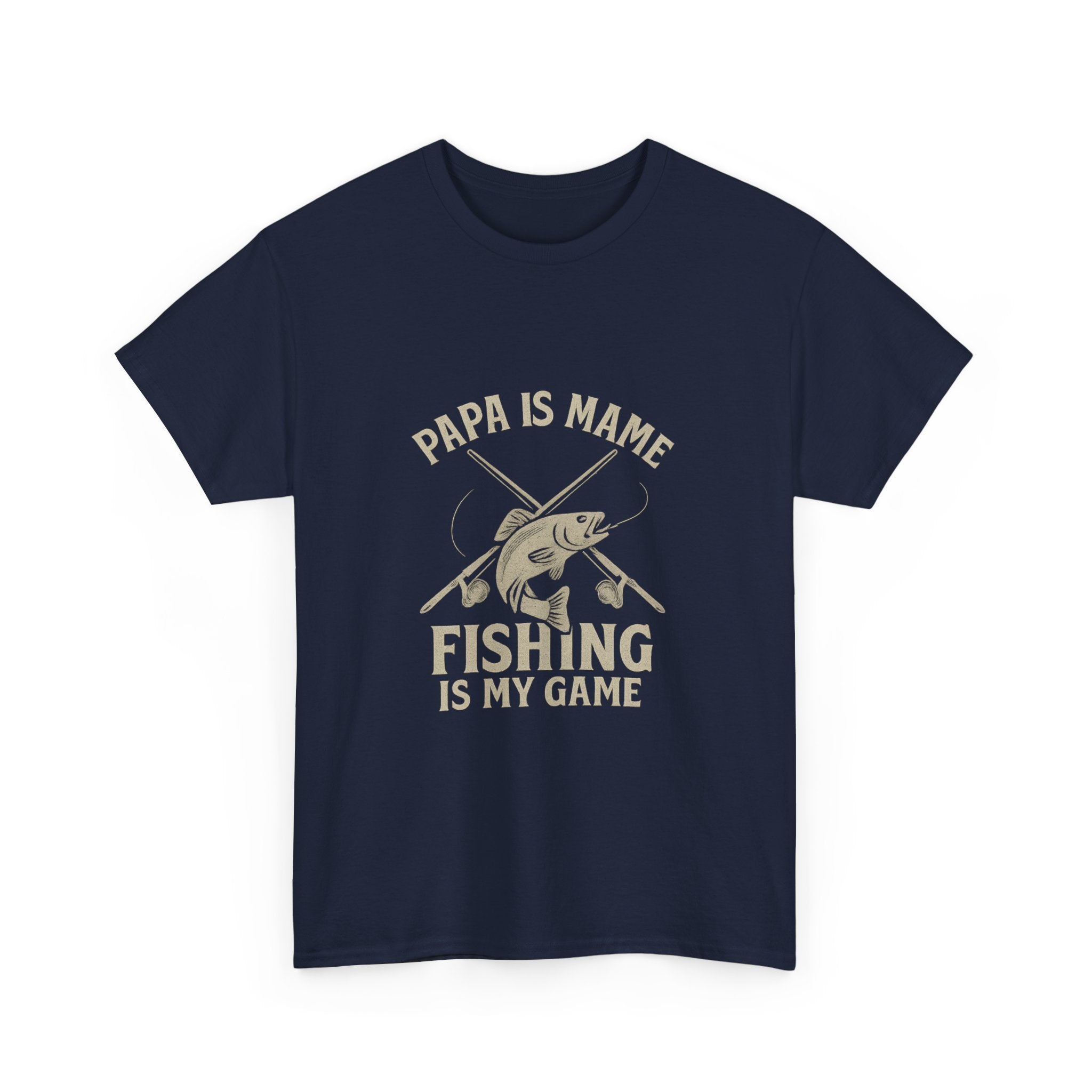 Papa Is My Name Fishing Is My Game T-Shirt | Fishing Lover Gift | Graphic Tee
