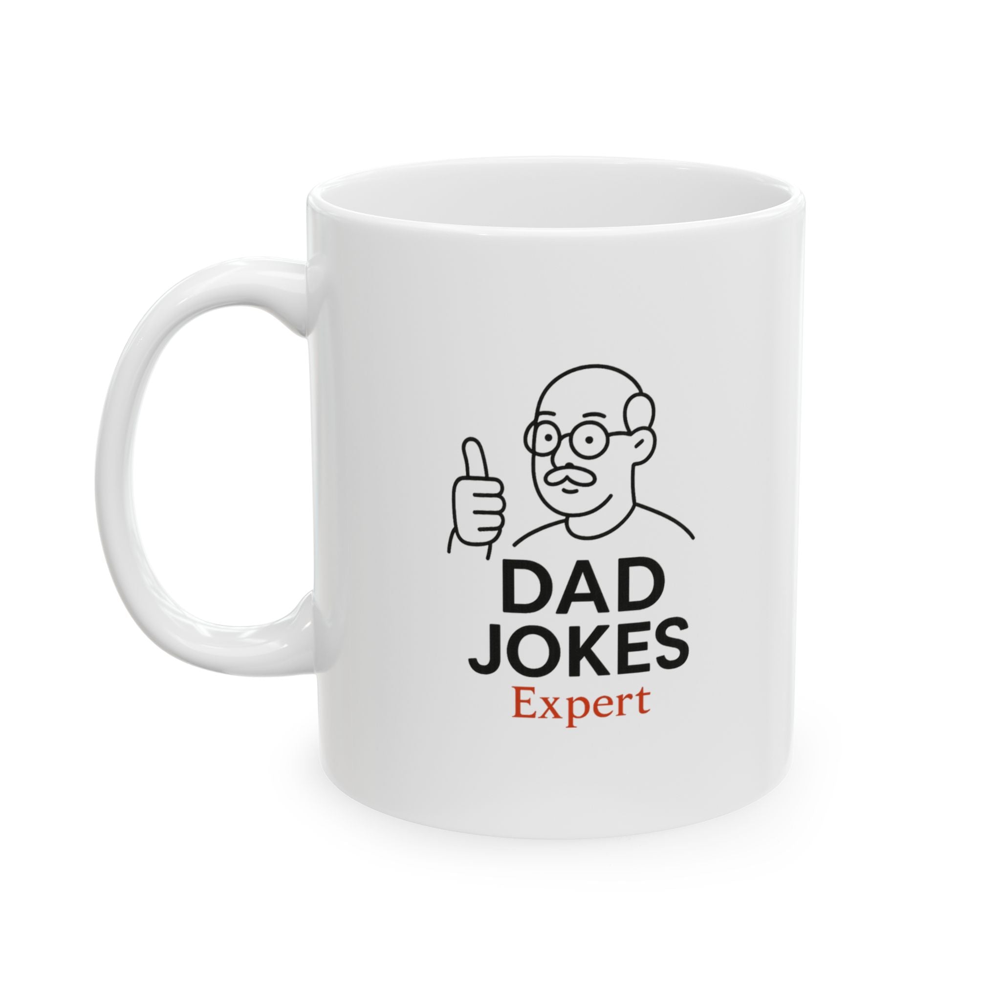 Powered By Coffee And Dad Jokes Coffee Mug | Dad Humor Gift | Ceramic Mug