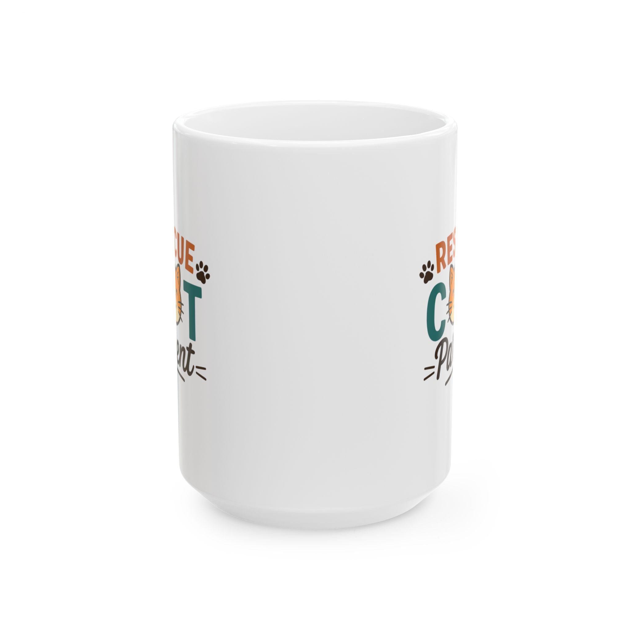 My Cat Rescued Me Too Coffee Mug | Rescue Cat Appreciation | Ceramic Mug