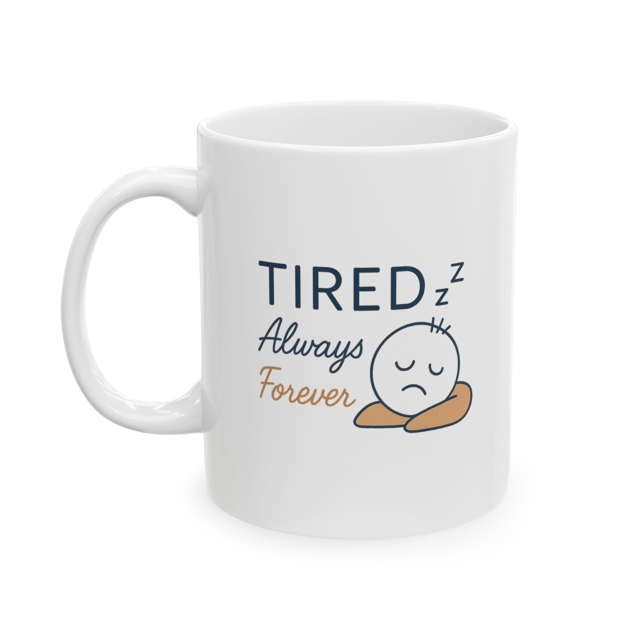 Professionally Exhausted Coffee Mug | Funny Tired Humor | Ceramic Mug