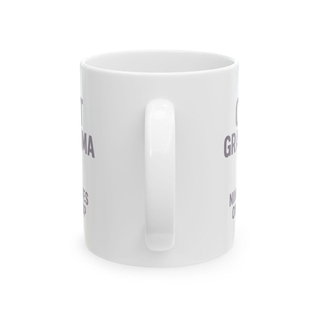 Cat Grandma Nine Lives One Cup Coffee Mug | Cat Lover Gift | Ceramic Mug