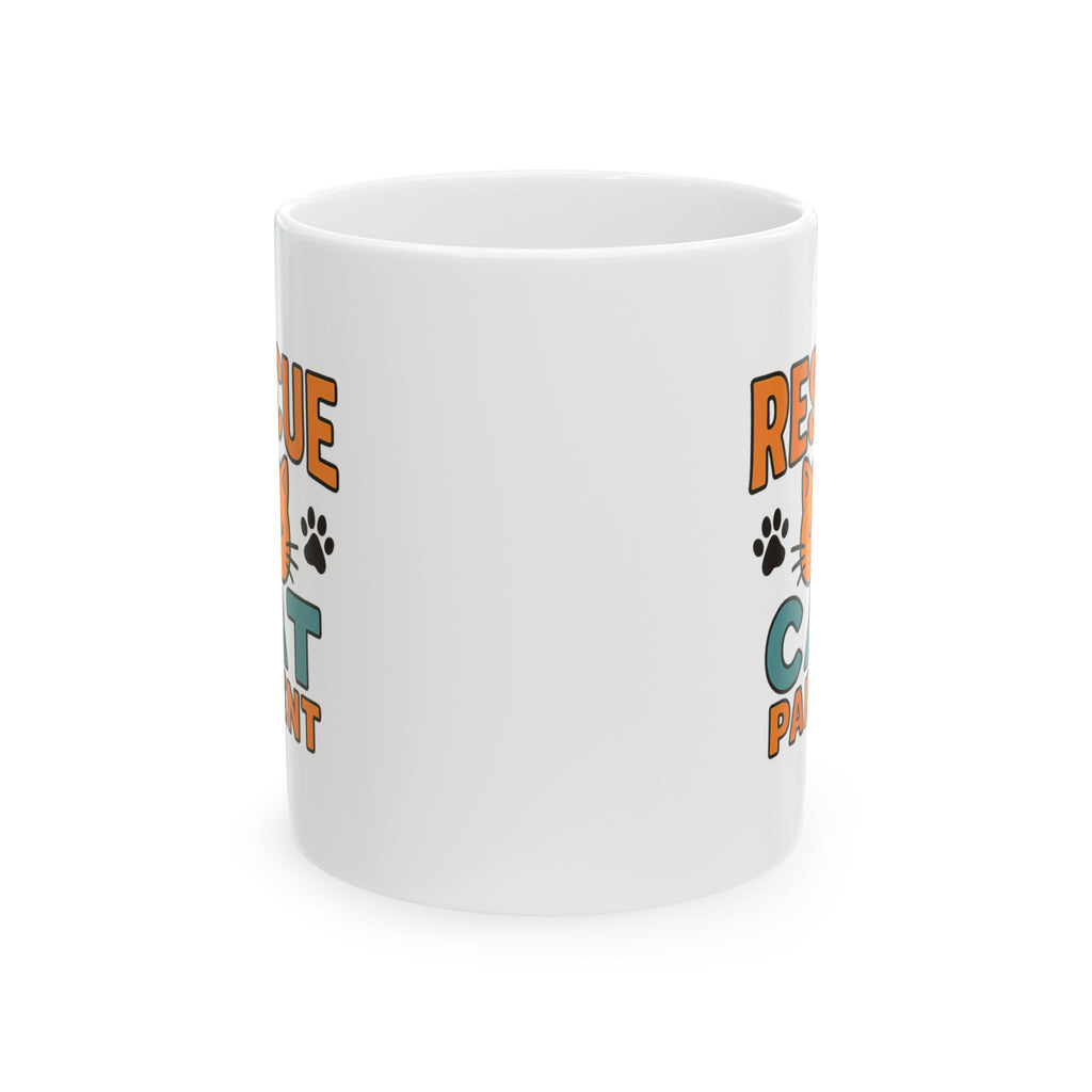 Proud Rescue Cat Parent Coffee Mug | Shelter Adoption Gift | Ceramic Mug