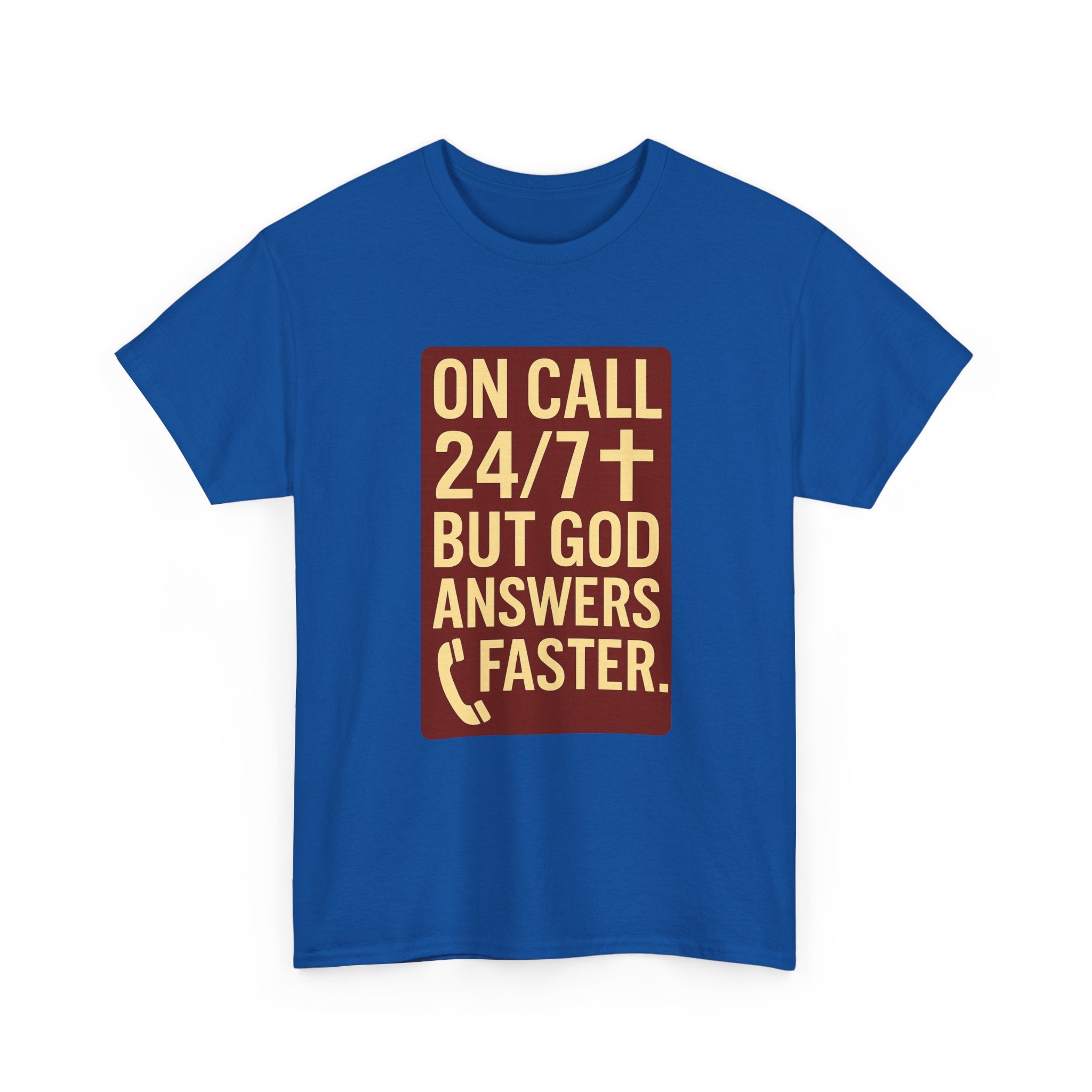 Pastor On Call 24 7 But God Answers Faster T-Shirt | Unique Gift | Graphic Tee
