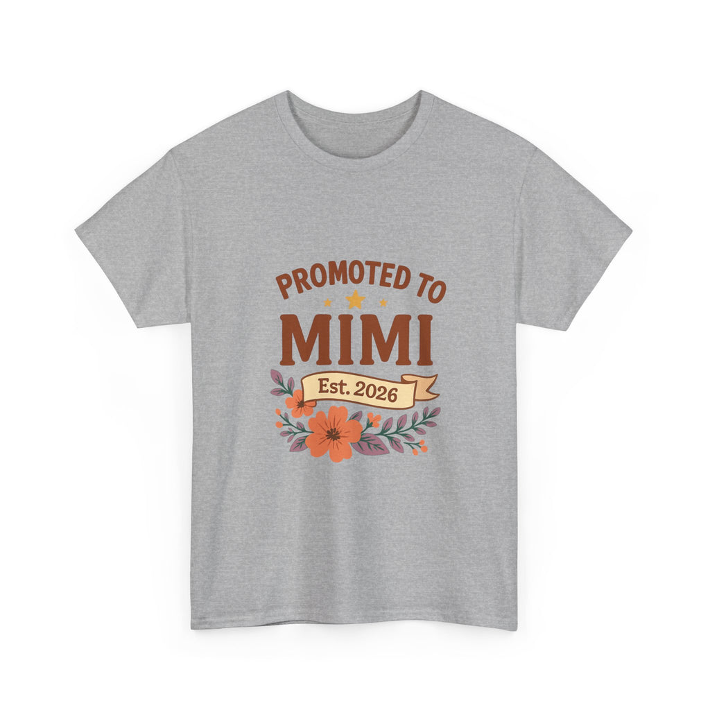 Promoted To Mimi Est 2026 Grandmother T-Shirt | Unique Gift | Graphic Tee